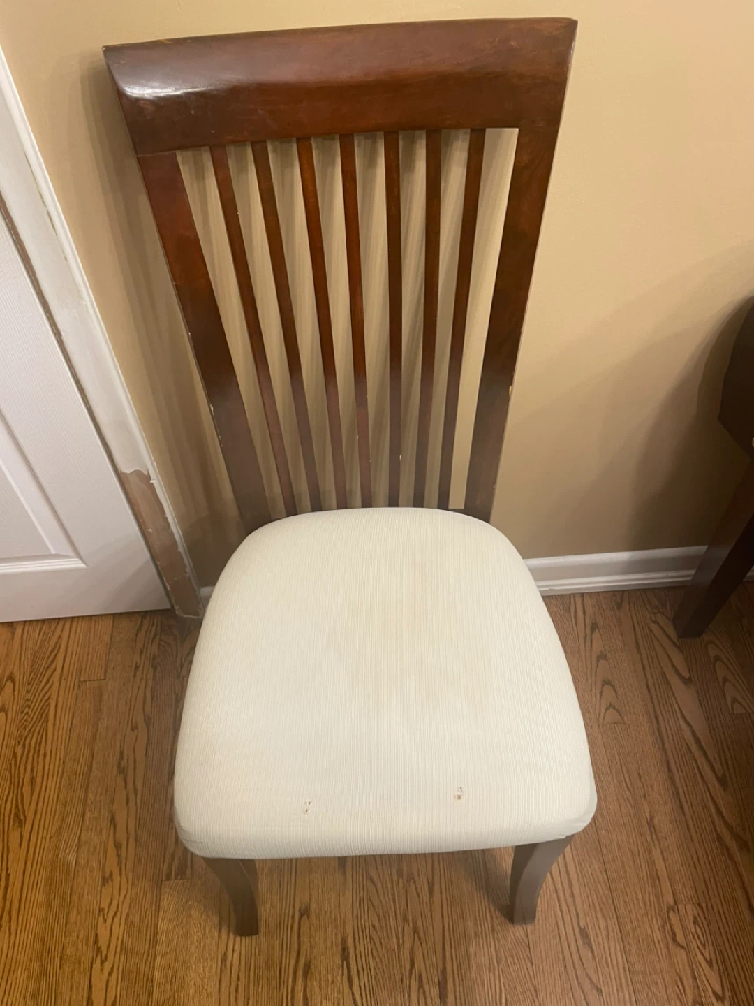 4 Wooden Dining Chair with Padded Seat - photo 5