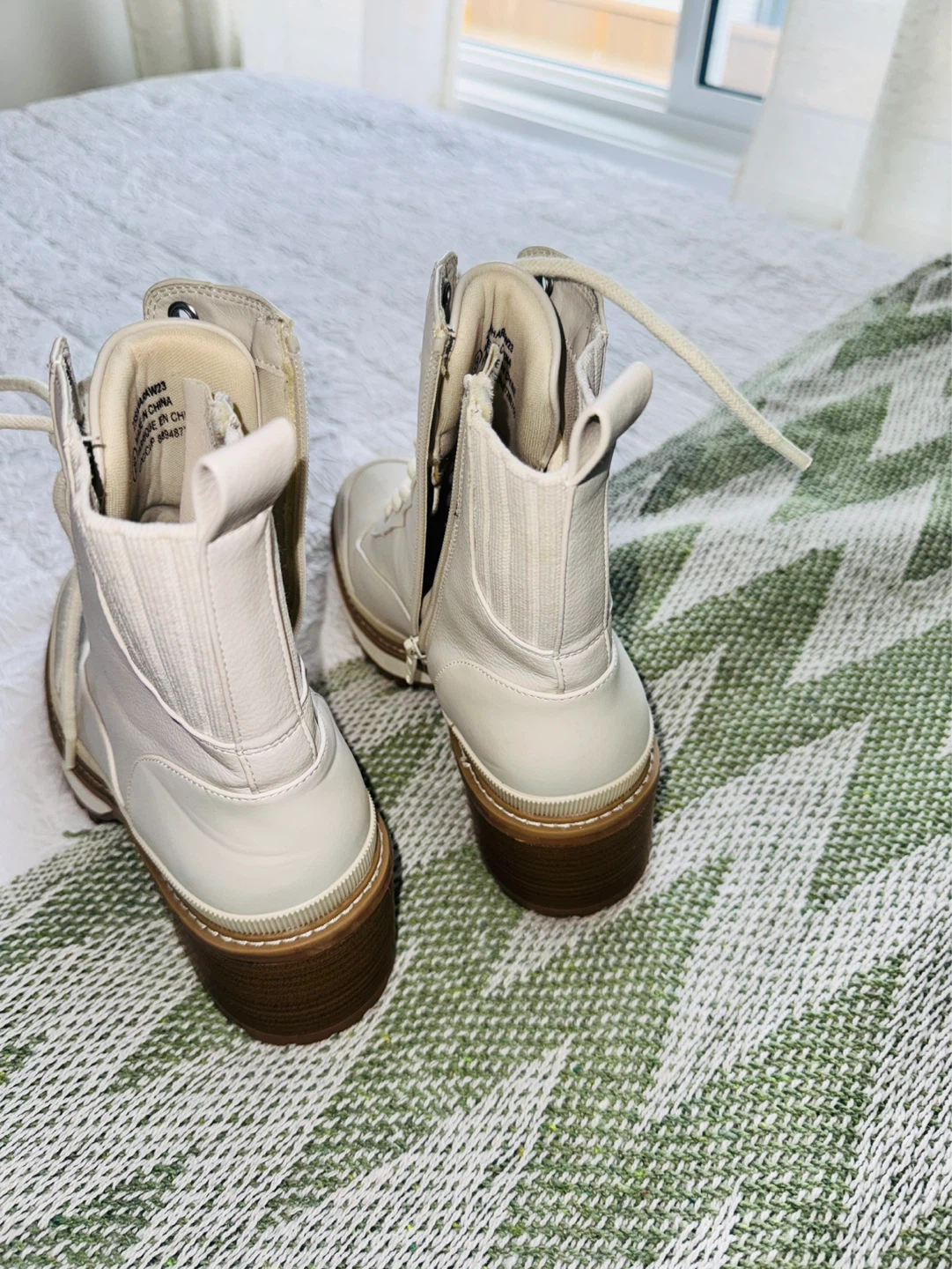 Madden NYC Cream Combat Boots - photo 3
