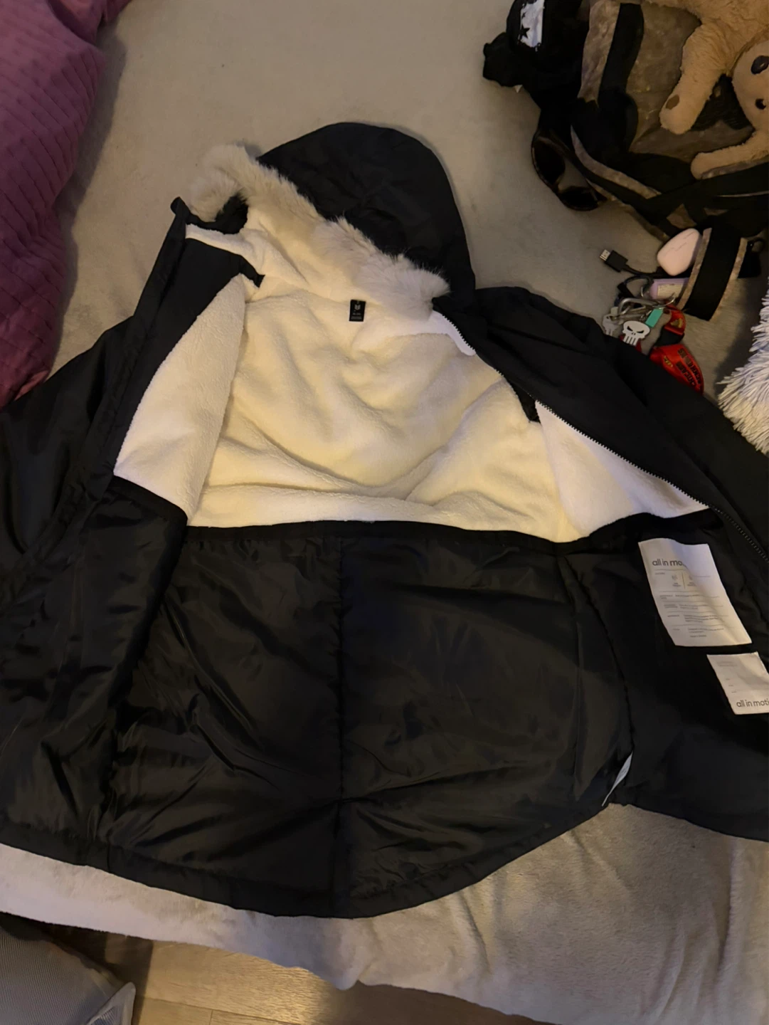 All in Motion Black Parka Jacket XL (14) - photo 4
