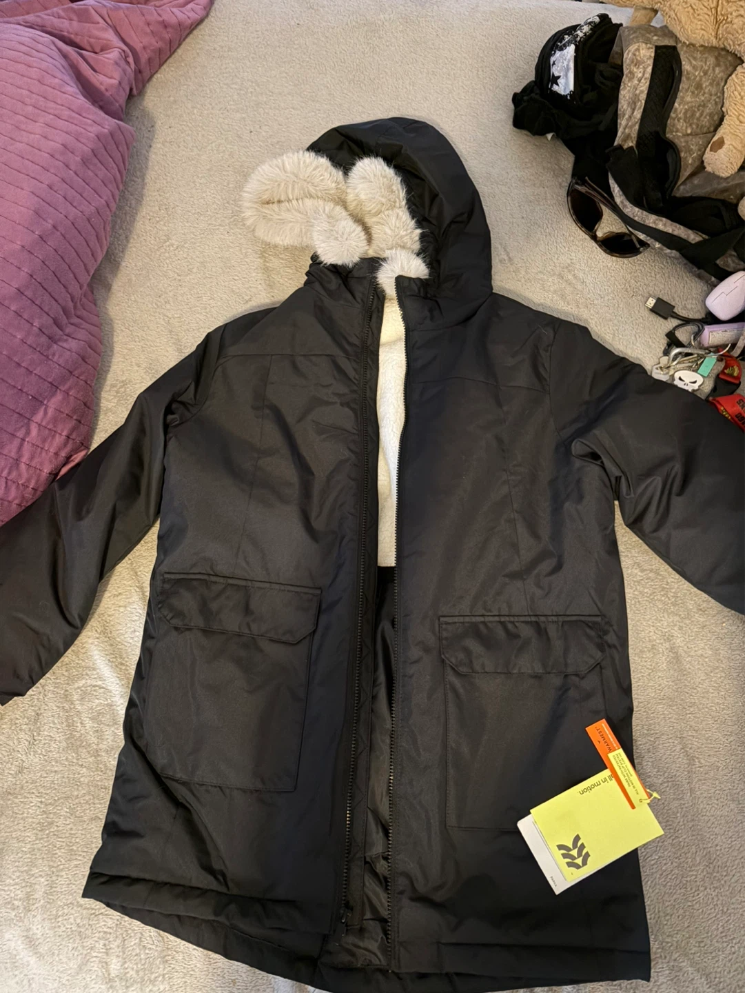 All in Motion Black Parka Jacket XL (14)