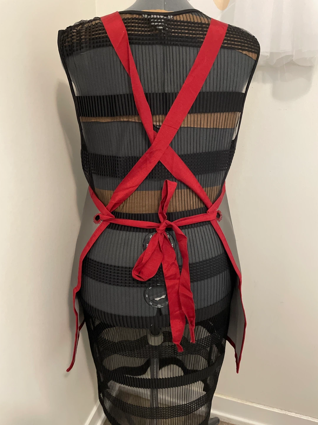 Grey and Red leather Apron - photo 2
