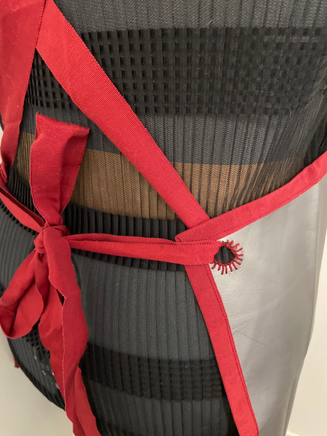 Grey and Red leather Apron - photo 3