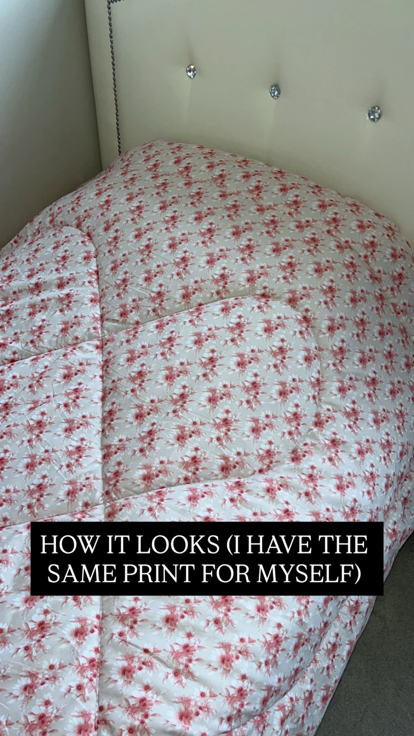 New Twin Pink Floral Comforter - photo 4