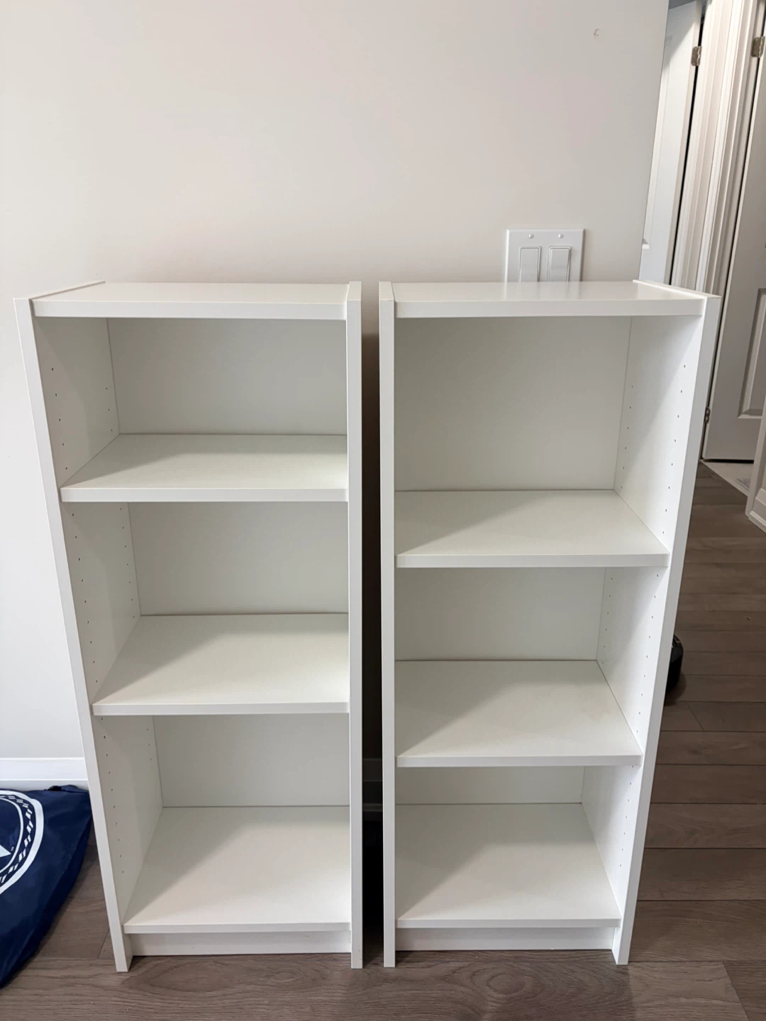 2 pc IKEA BILLY Bookcase, White, MUST TAKE BOTH