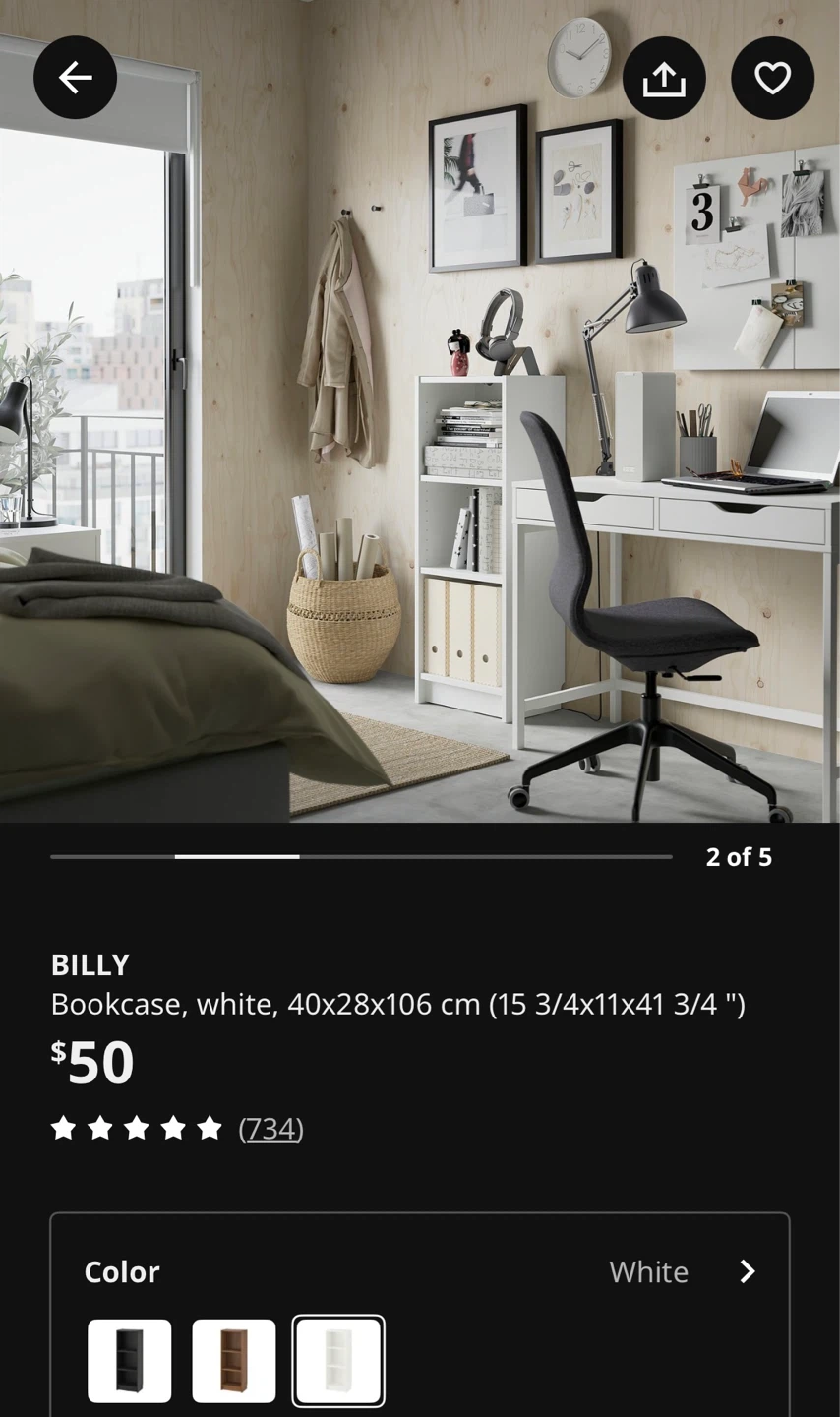 2 pc IKEA BILLY Bookcase, White, MUST TAKE BOTH - photo 5
