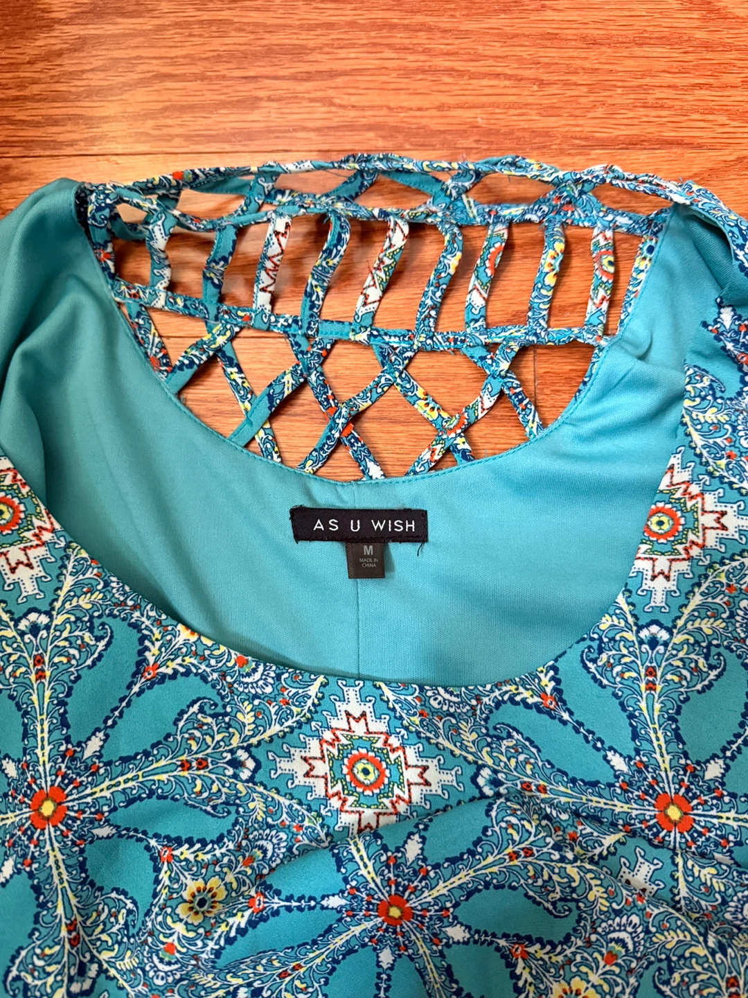 Patterned Mini Dress - Medium - photo 3