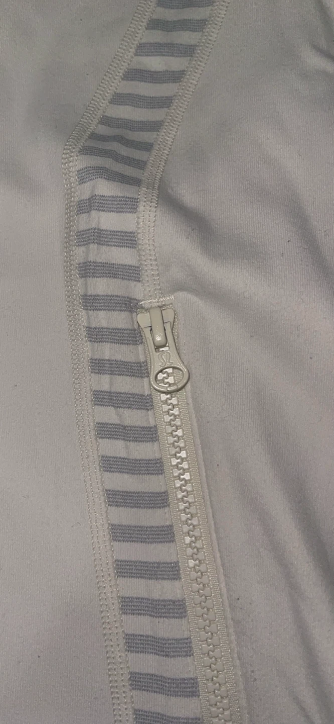 Lululemon White Striped Full Zip Jacket - photo 3