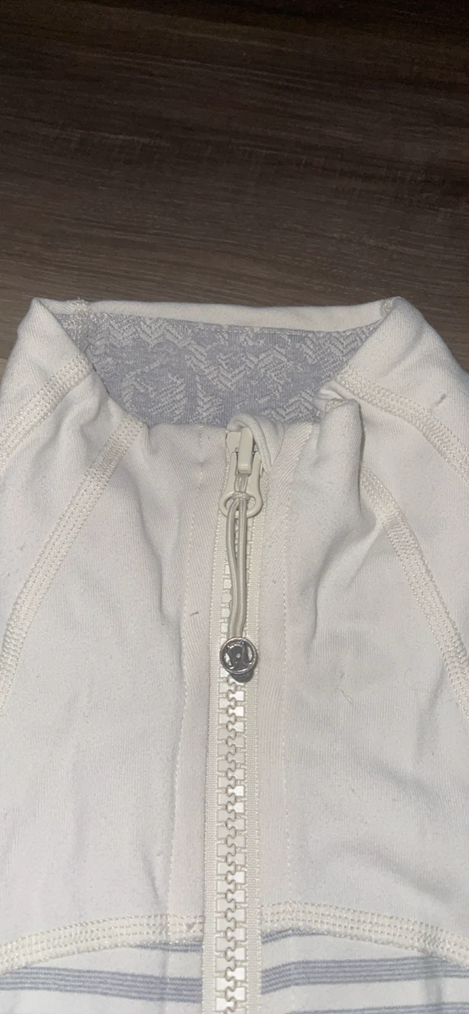 Lululemon White Striped Full Zip Jacket - photo 2