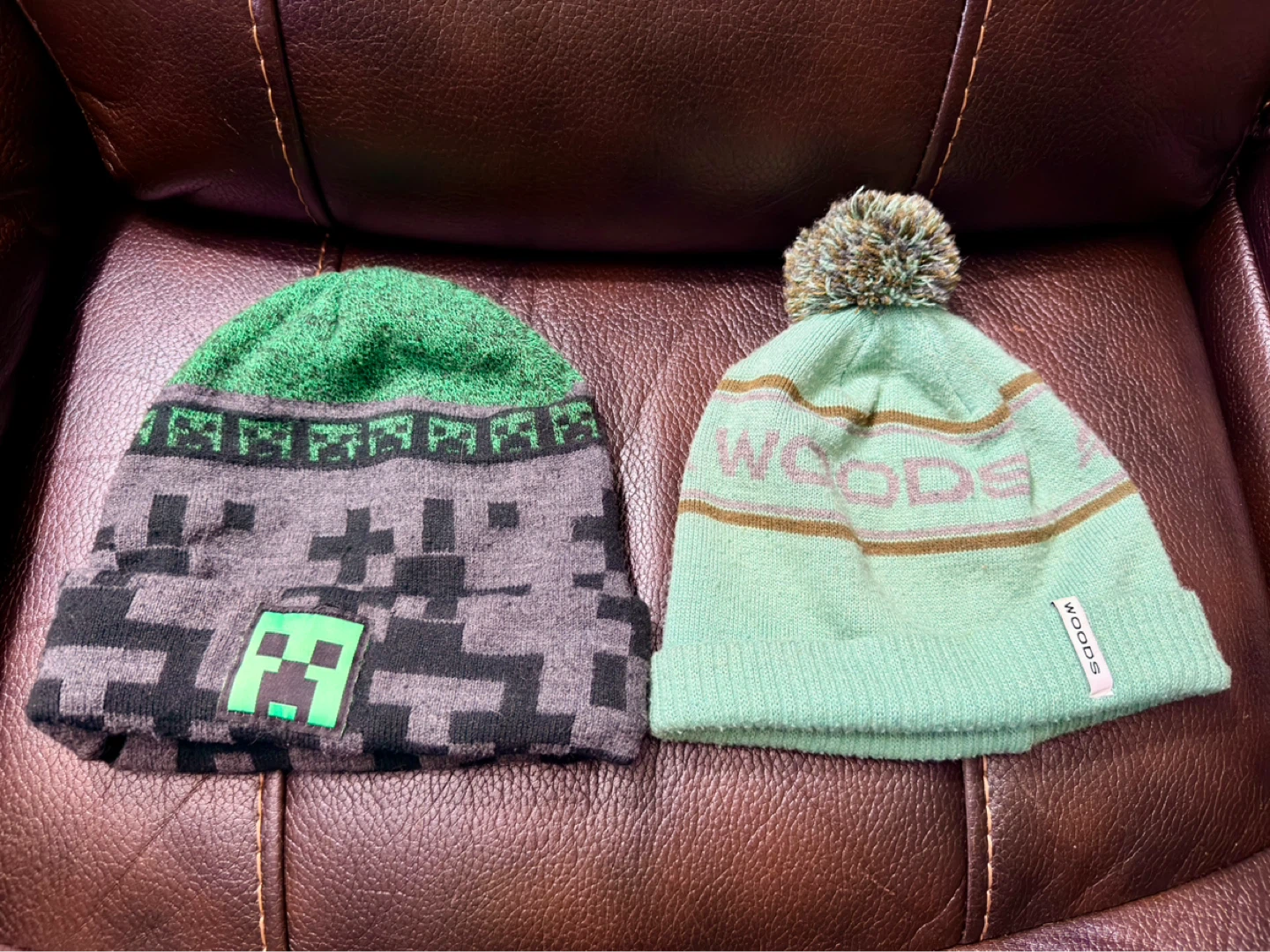 Minecraft & Woods Beanies - 2 Pack. SIZE 5-6Y