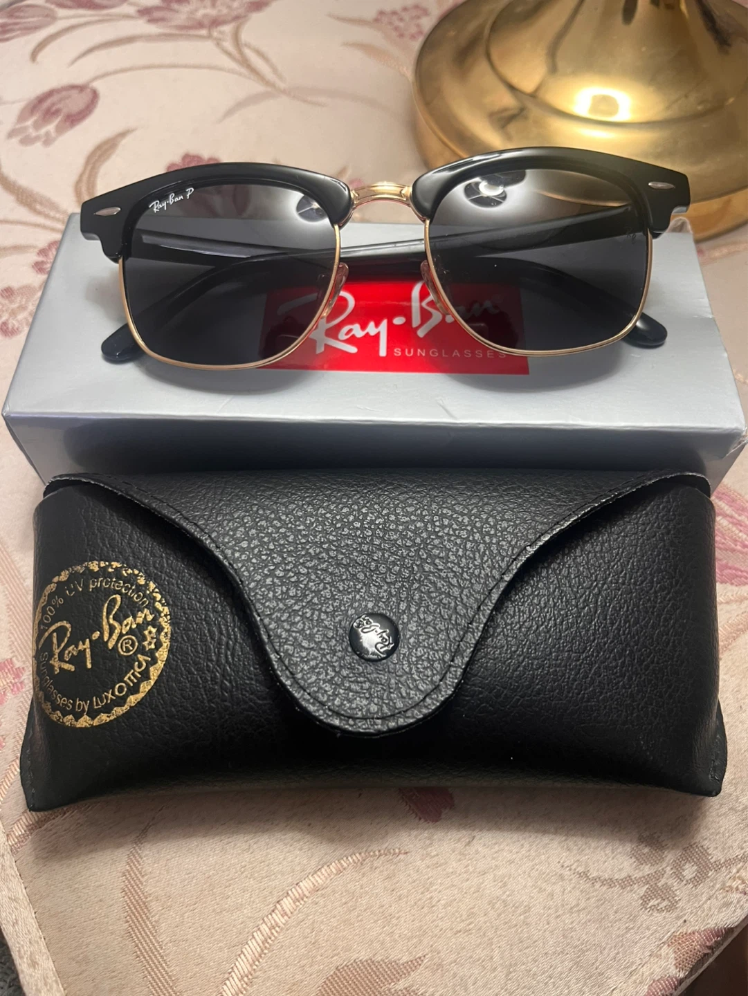 Authentic Ray-Ban Clubmaster RB3016 Black/Gold – No Scratches - photo 2