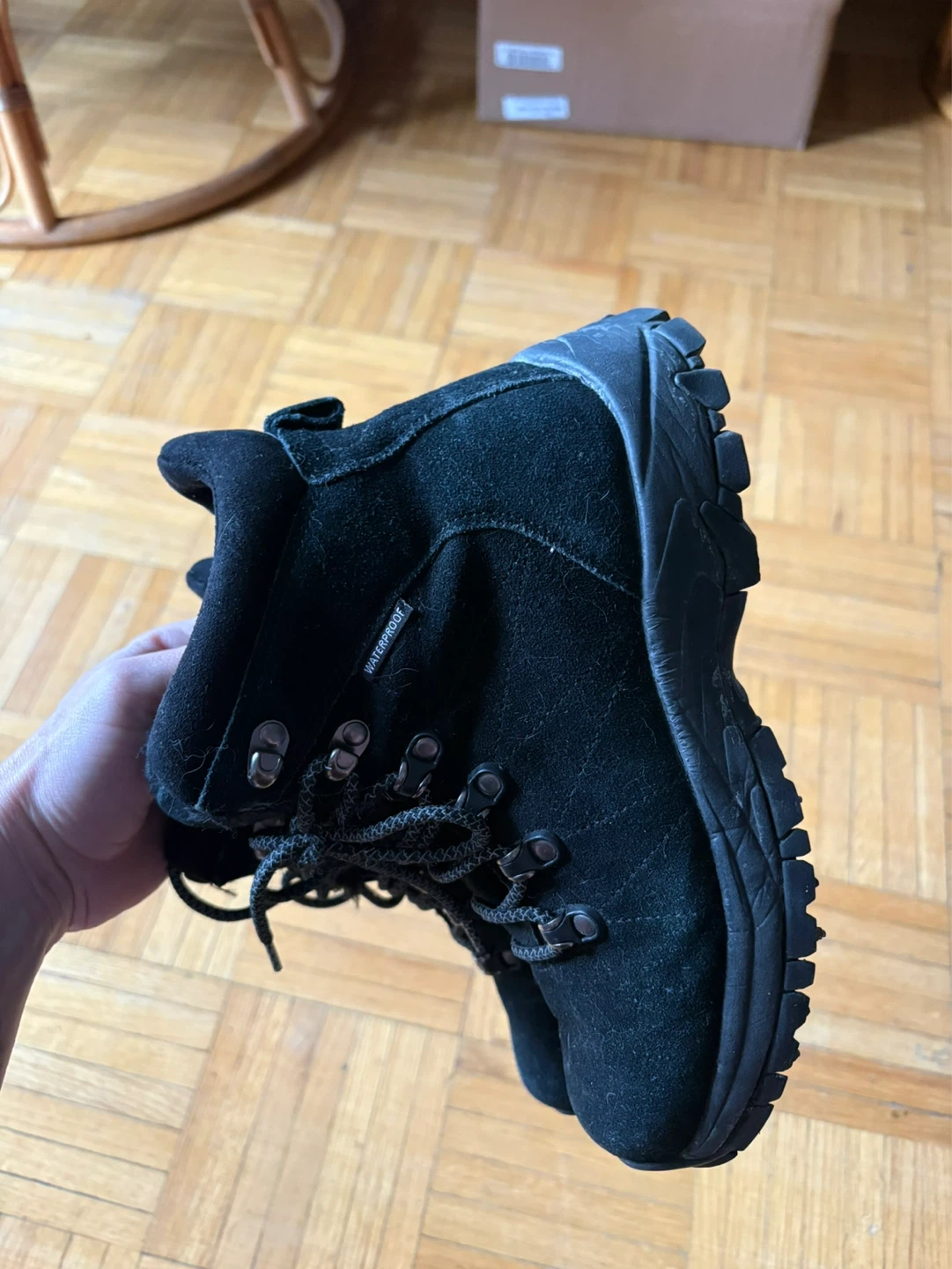 Black Suede Winter Boots - photo 3