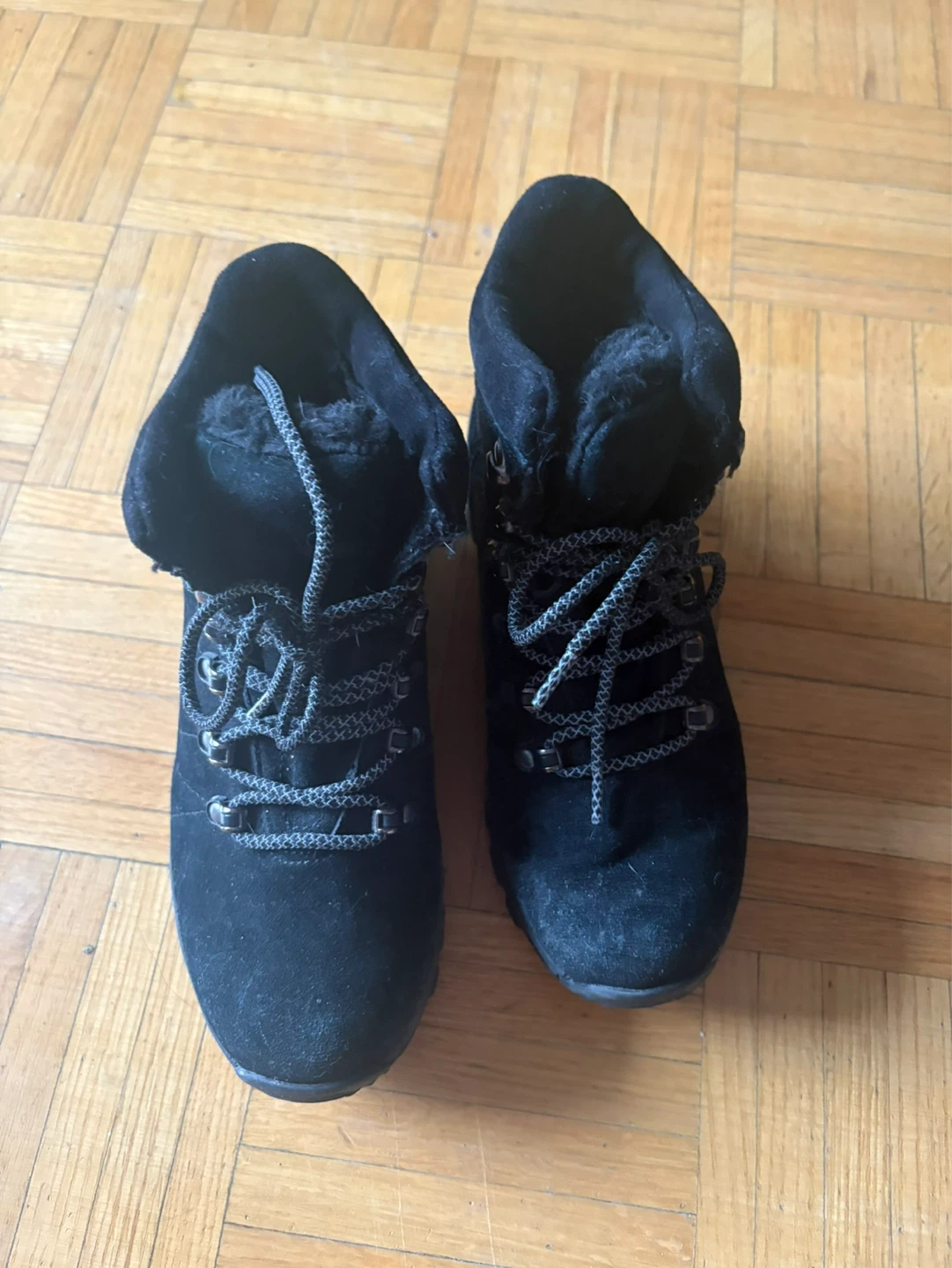 Black Suede Winter Boots - photo 2