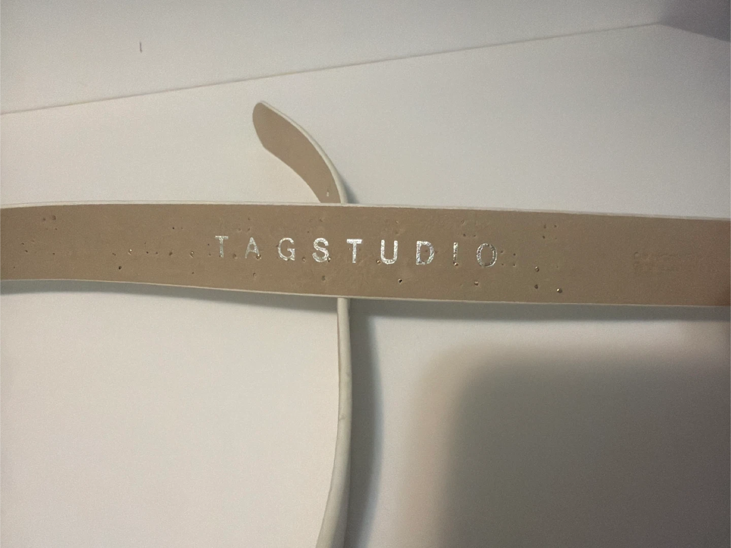 TAGSTUDIO White Genuine Leather Studded Belt - photo 4