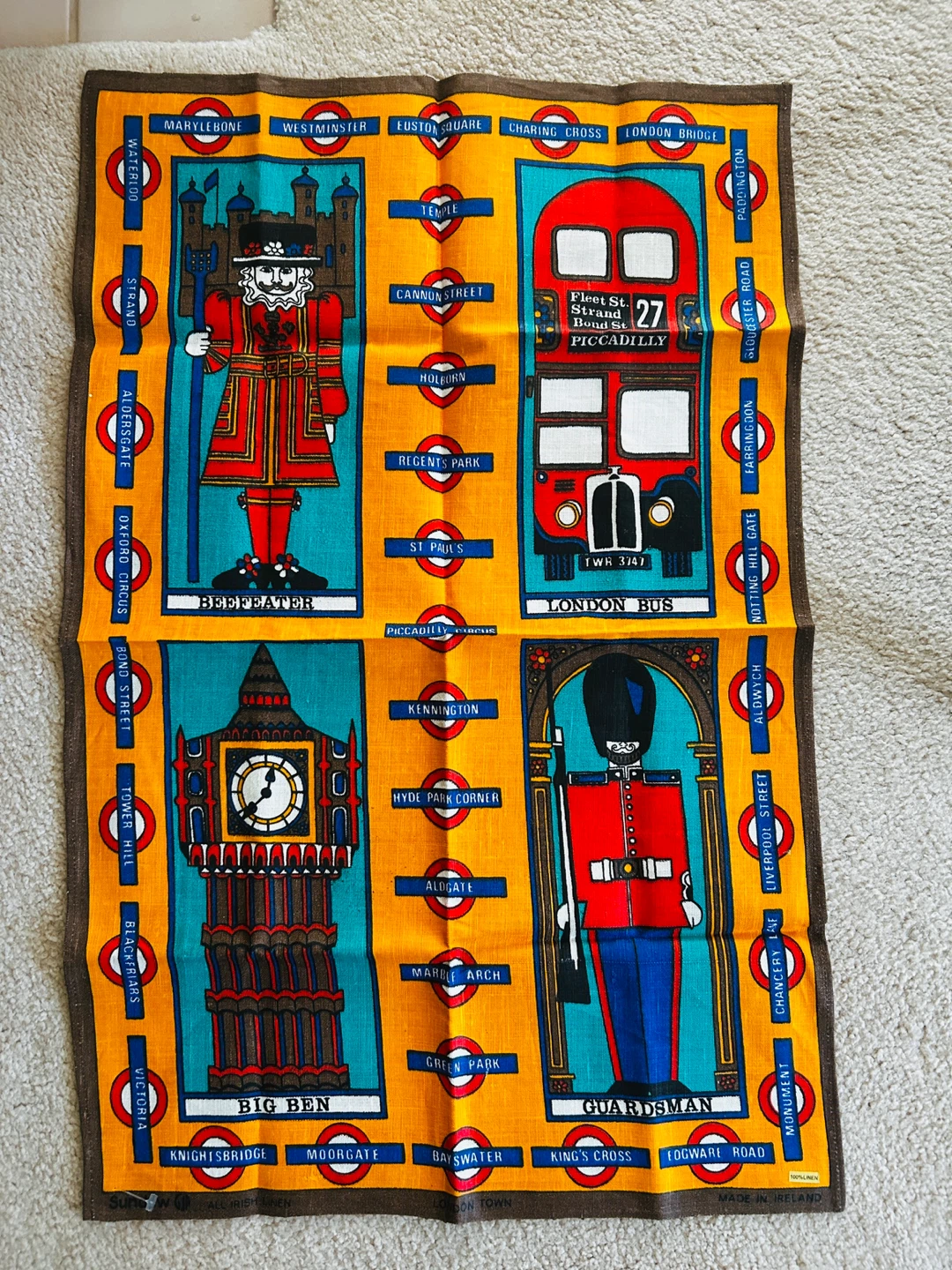 Brand new LINEN London Icons Tea Towel