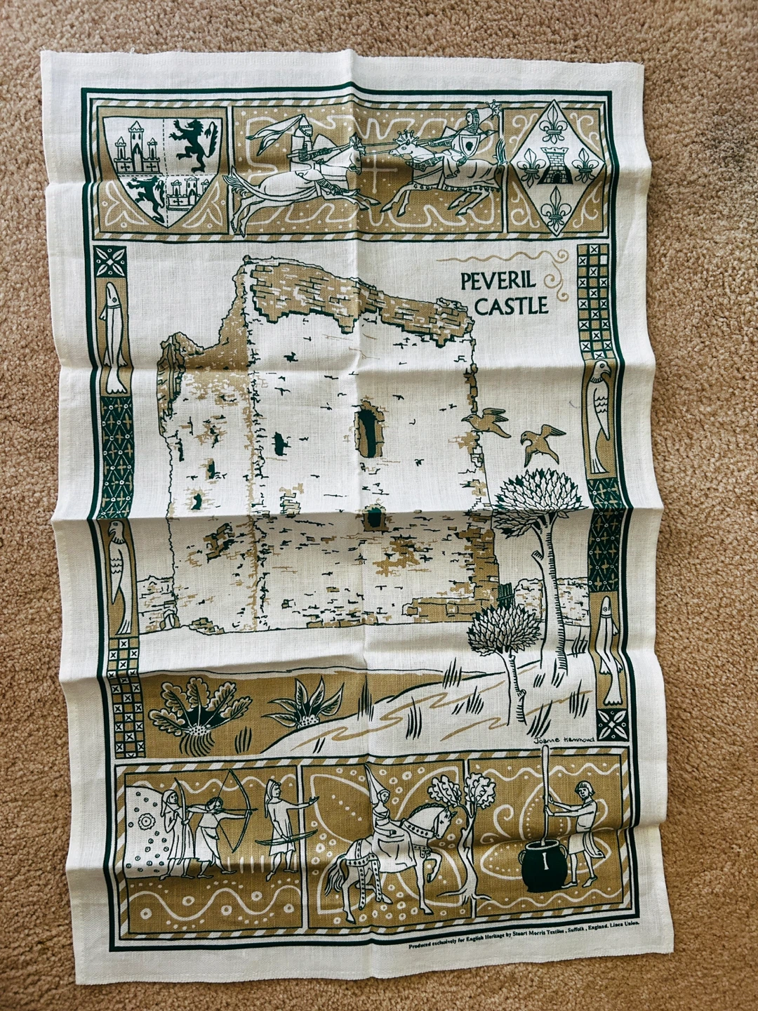 NEW LINEN Peveril Castle Tea Towel