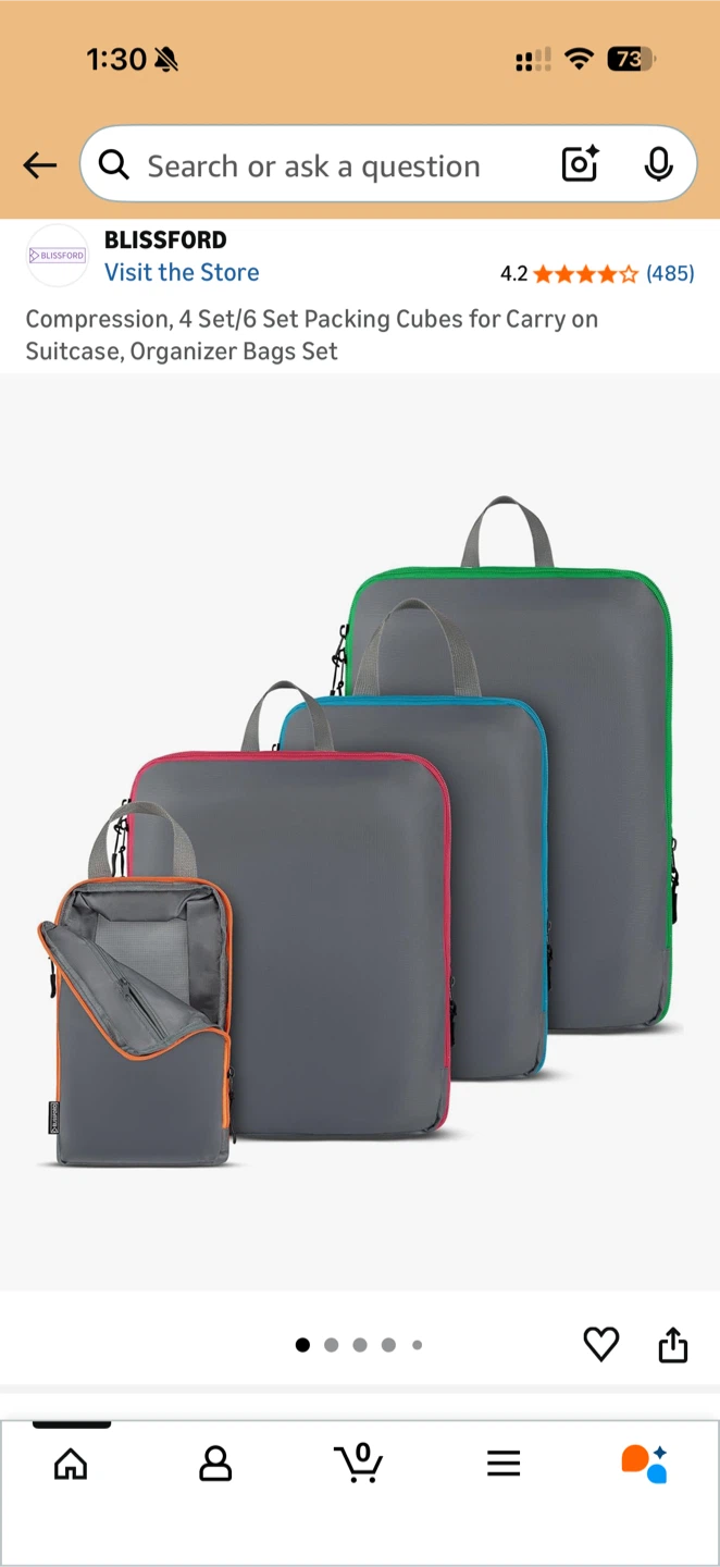 Blissford Compression Packing Cubes 4-Pack