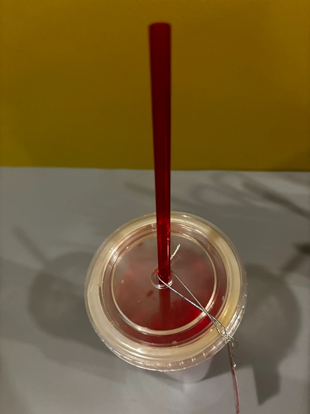 Clear Tumbler with Red Star Design and Straw - photo 4