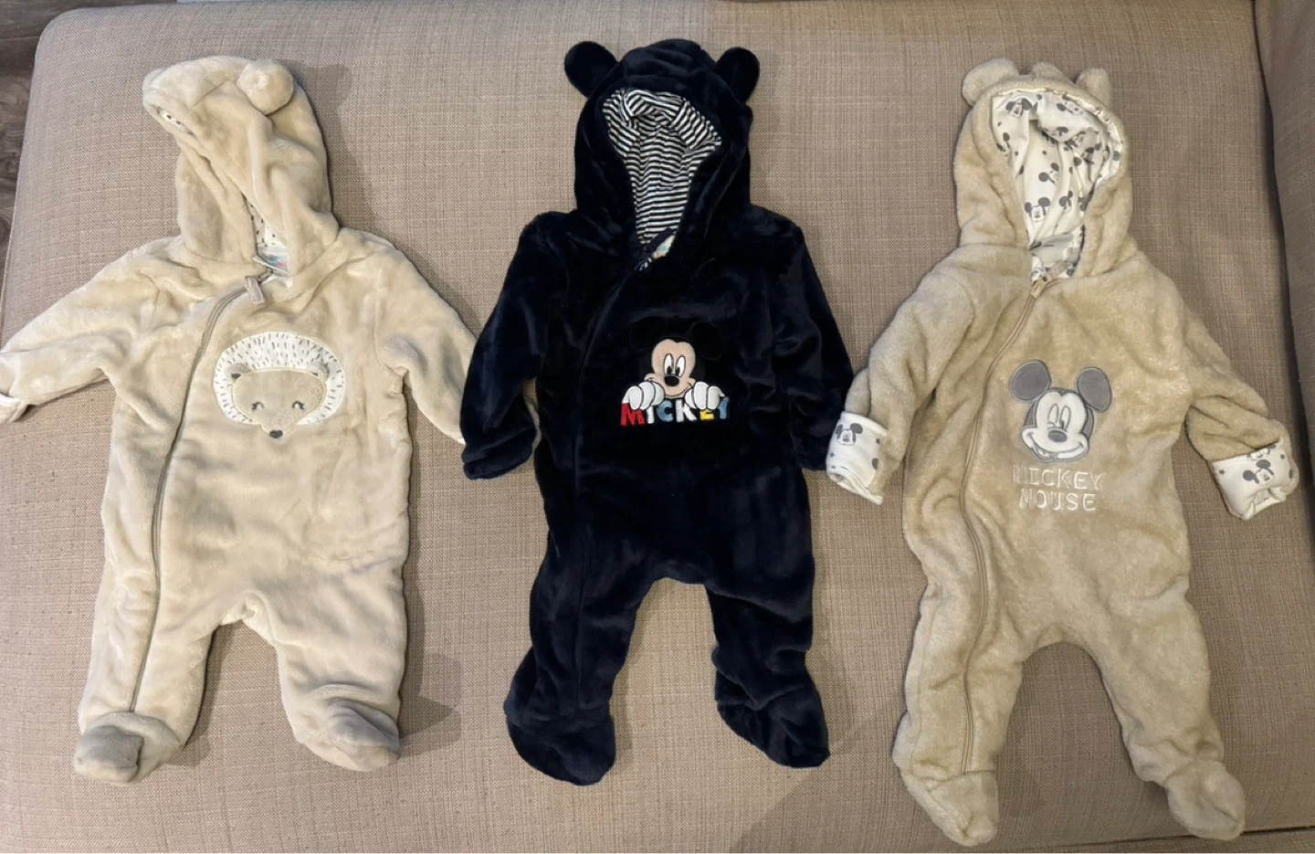 Baby Snowsuits Bundle (Mickey Mouse & Hedgehog)