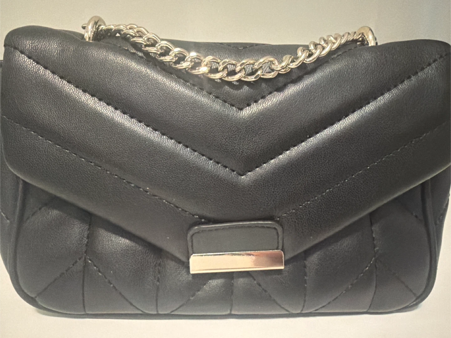 Black Quilted Crossbody Purse OS/TU - photo 2