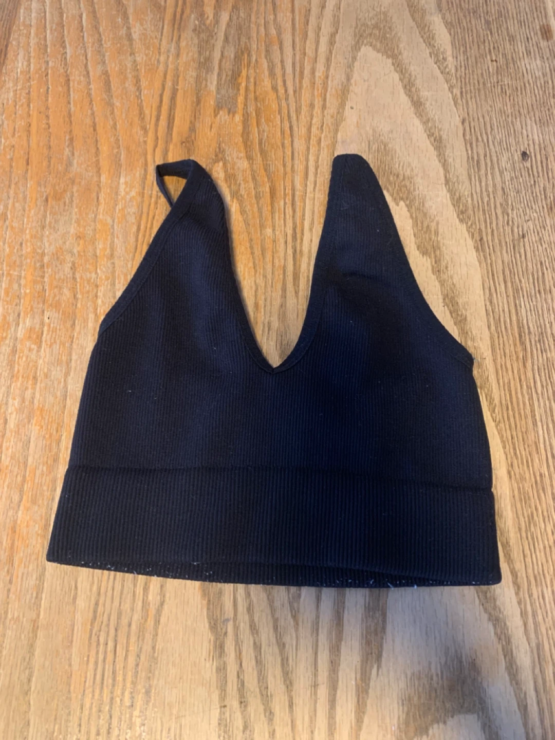 Black Garage Crop Top