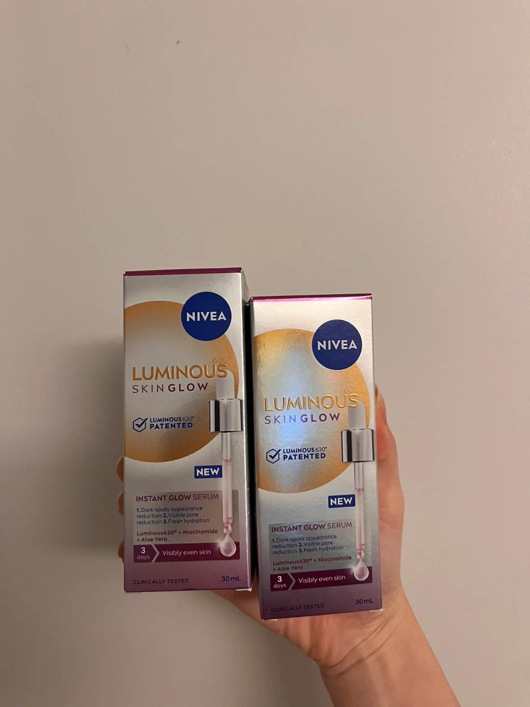NIVEA Luminous Skin Glow Instant Glow Serum (2 x 30ml)