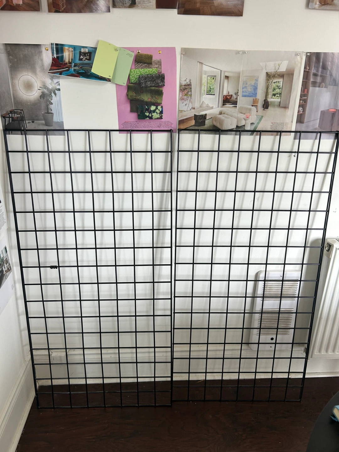 MOVING SALE: Black Grid Wall Panels (Set of 2) - photo 2