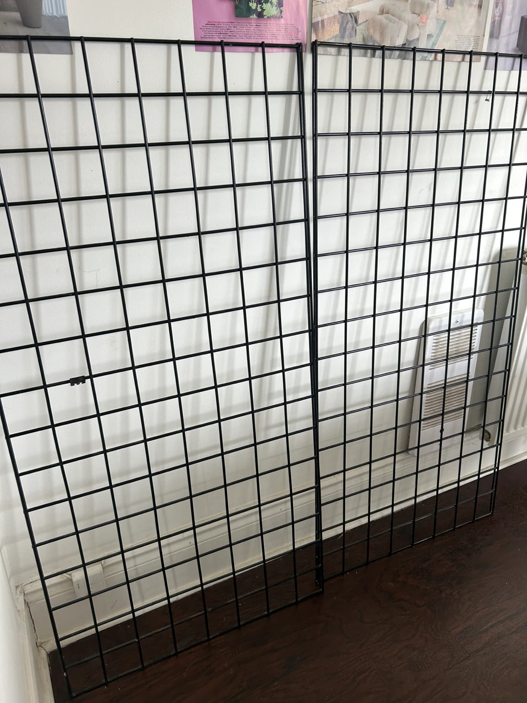 MOVING SALE: Black Grid Wall Panels (Set of 2)