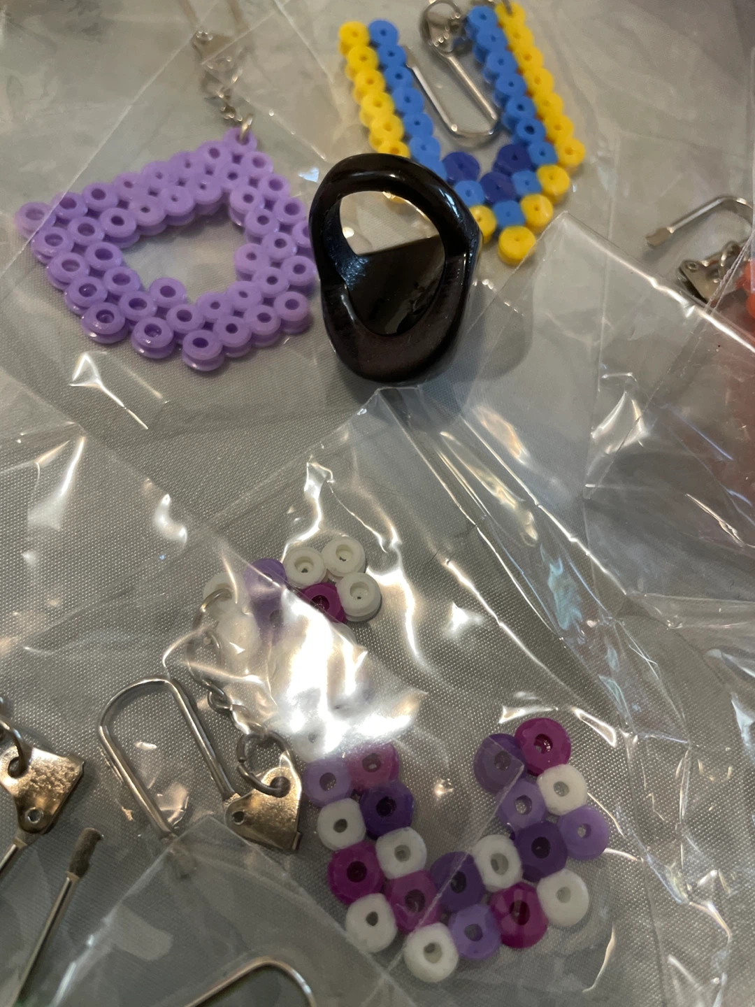 Assorted plastic Bead Keychains & Earrings - photo 4