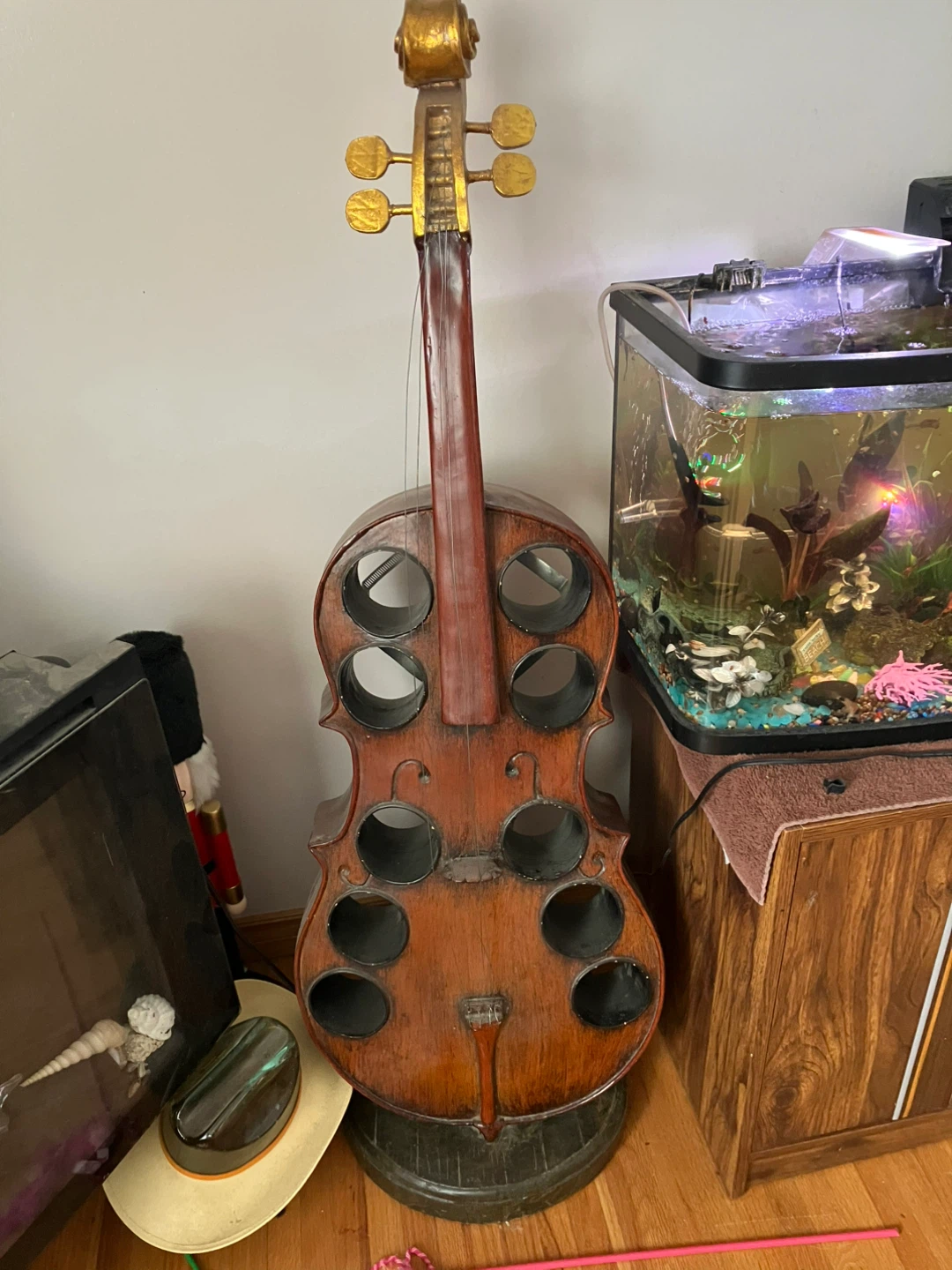 Violin Shaped Wine Rack