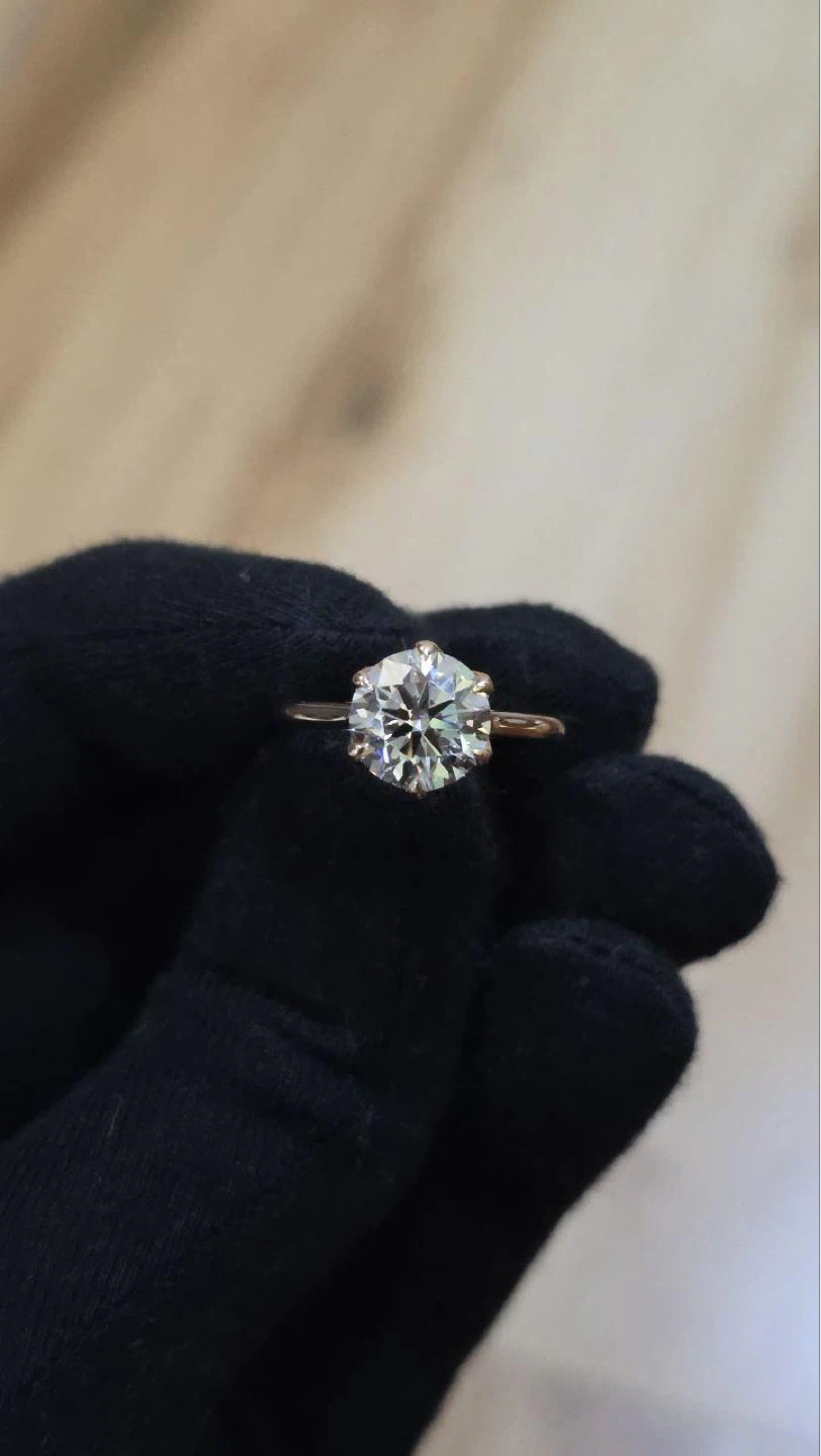 Brand new 2.5 ct D VS1 lab diamond bridal set - photo 2