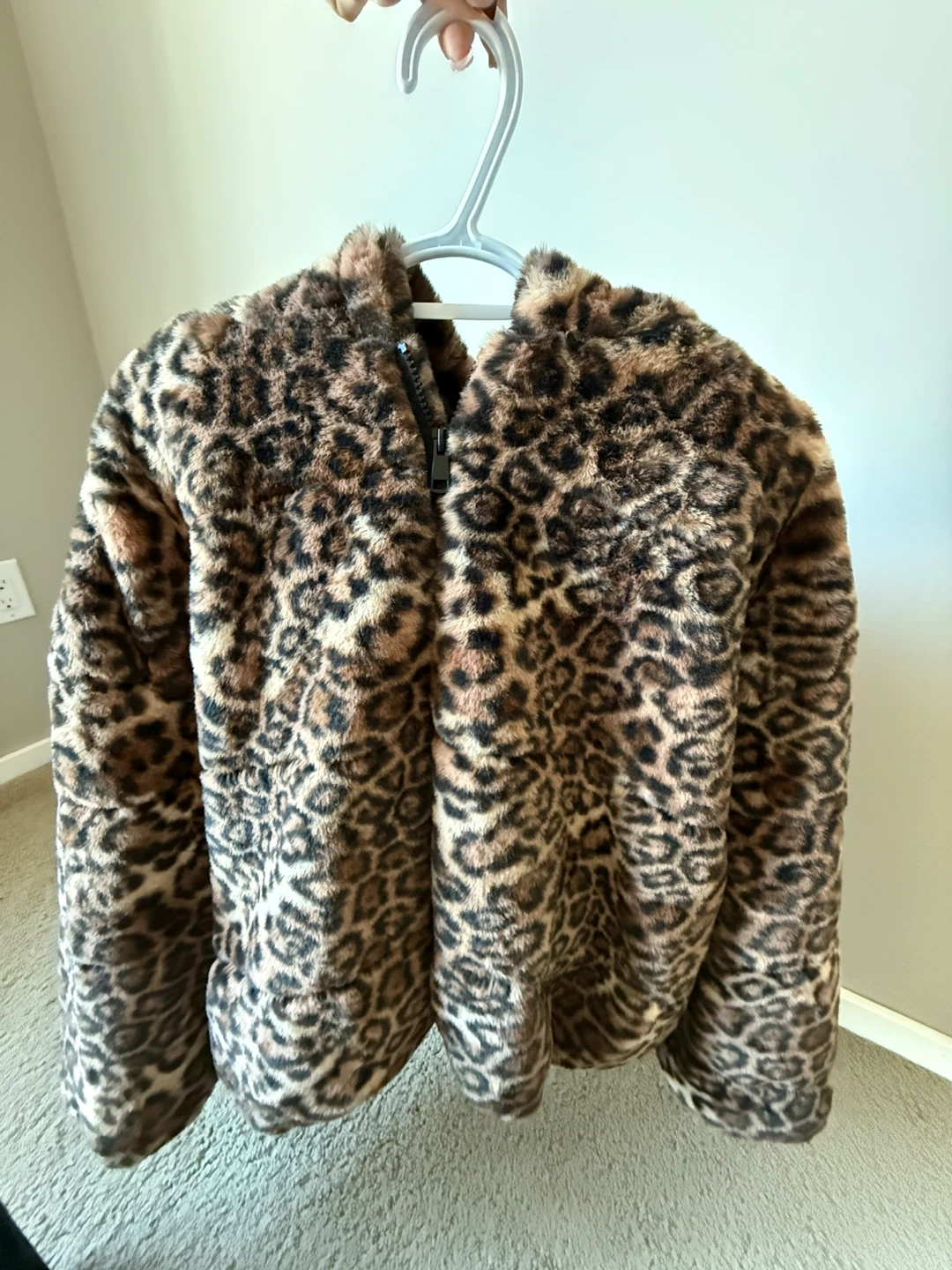 Fashion Nova Faux Fur Leopard Print Jacket