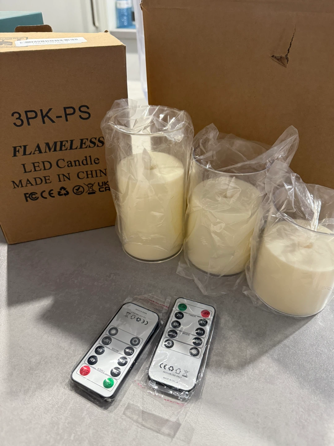 Flameless LED Candles with Remote (3-Pack) - photo 2
