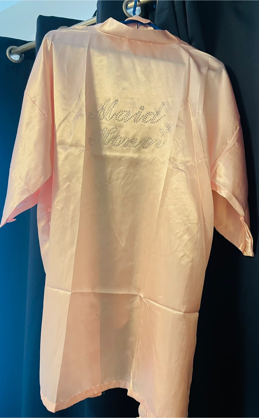 EPLAZA Pink Maid of Honor Satin Robe - photo 3