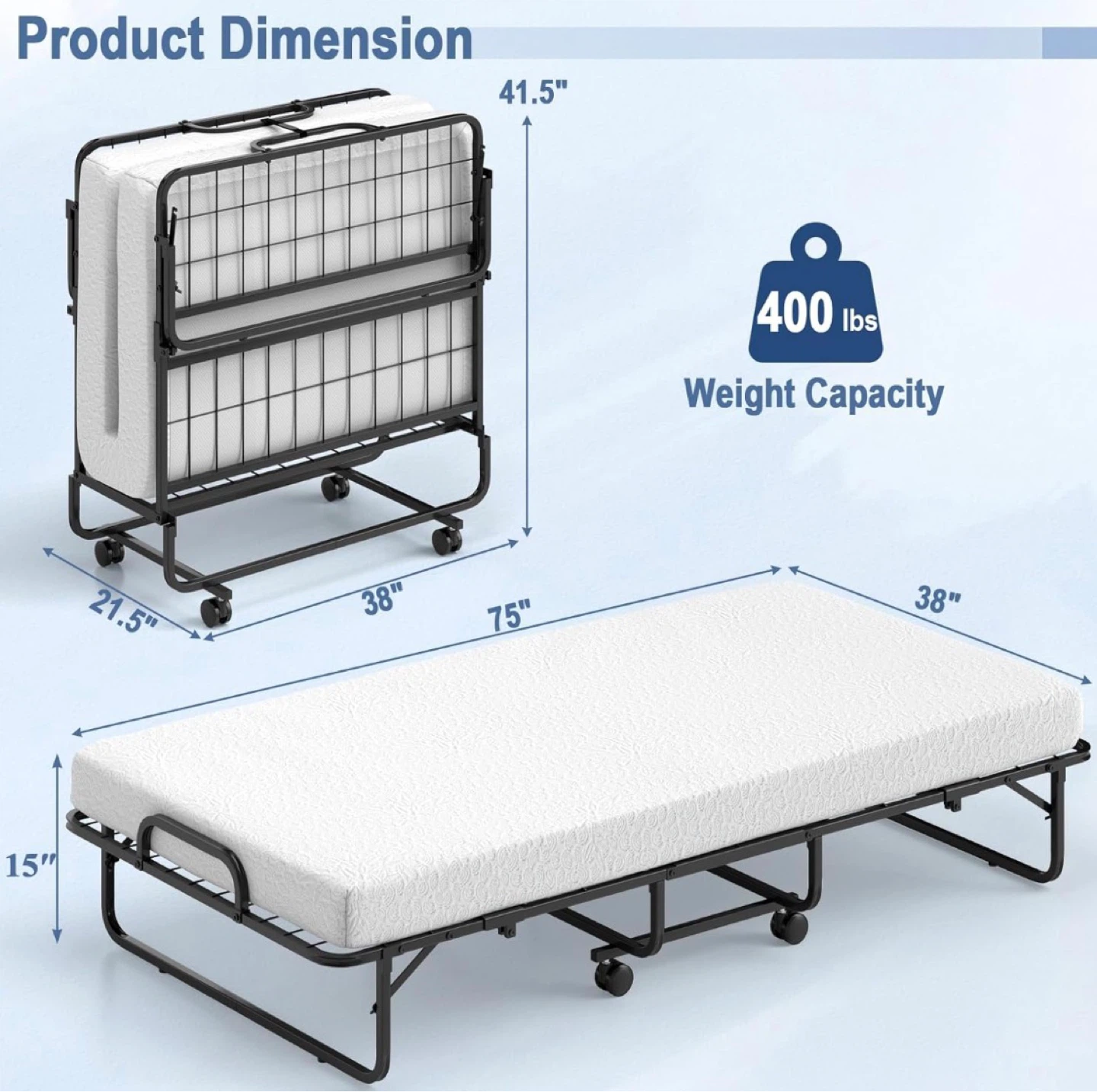 Like NEW Foldable Twin Guest bed