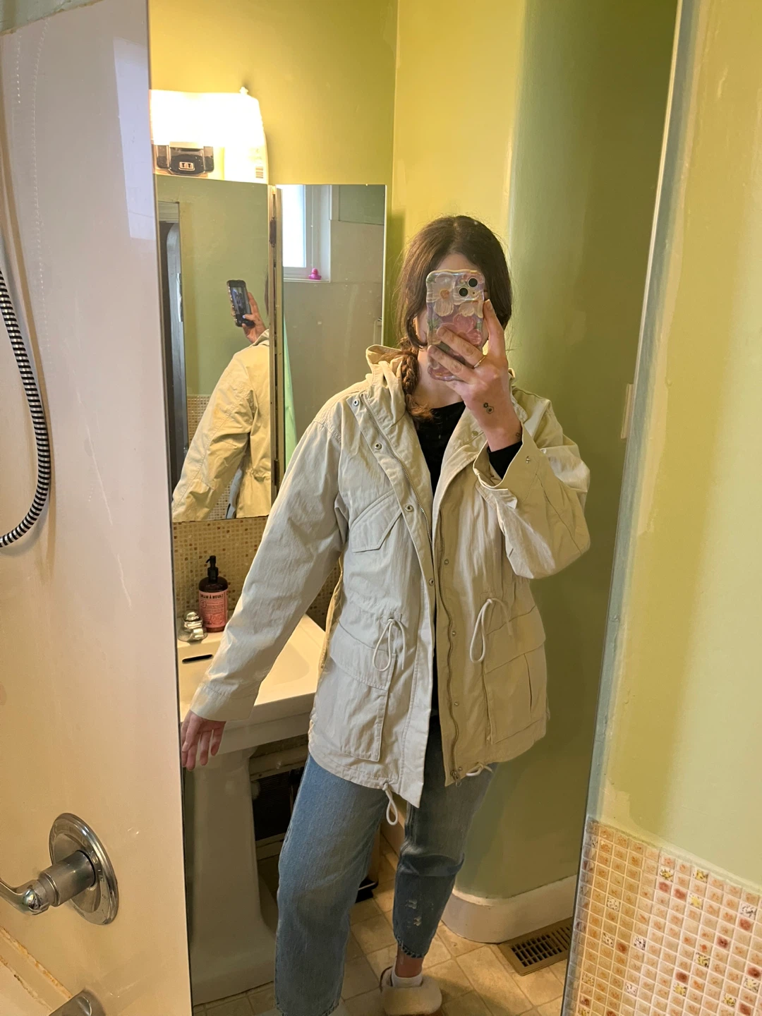 TNA Beige Anorak Jacket with Hood - photo 3