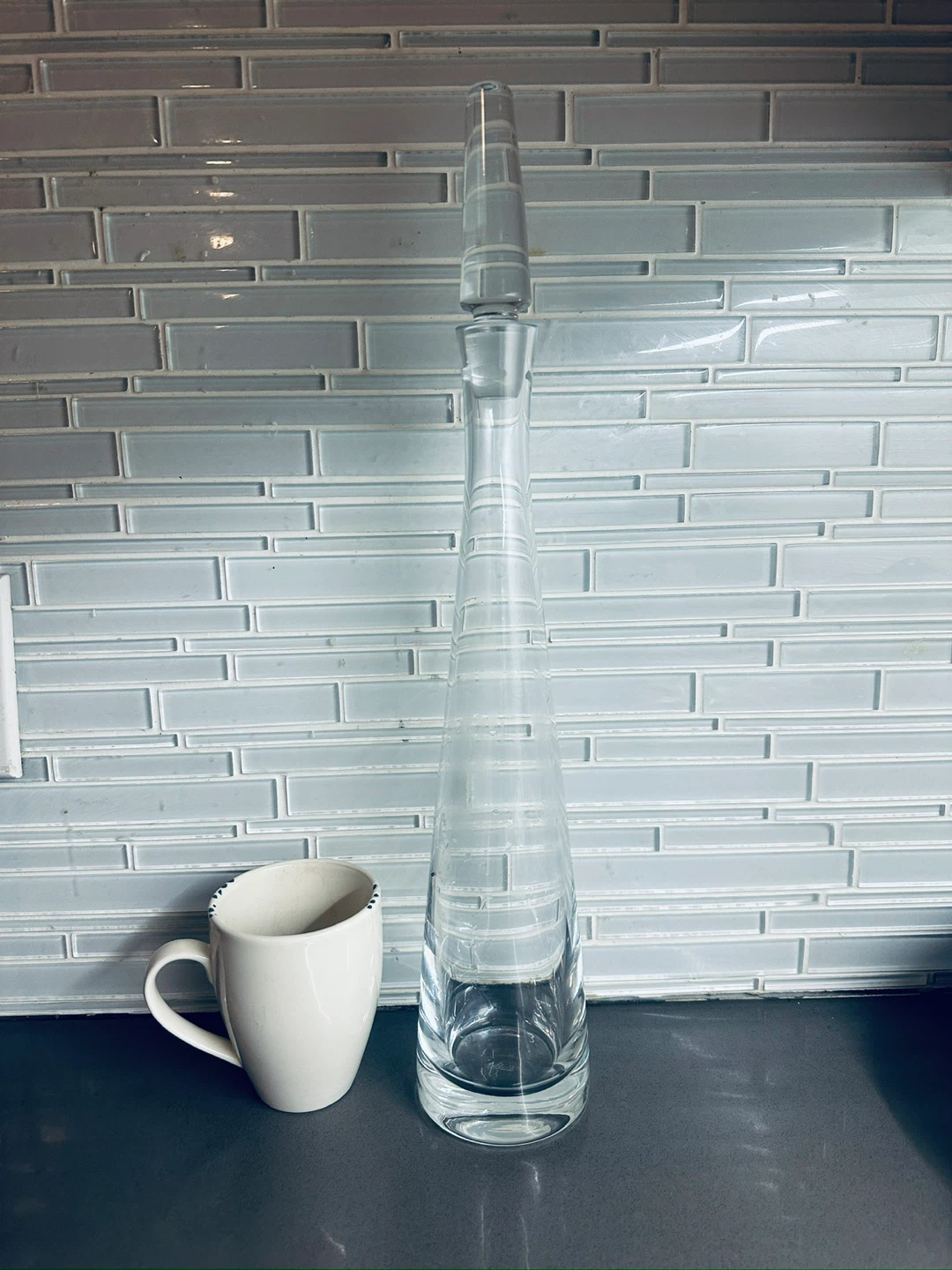 NEW ROSENTHAL GLASS CRYSTAL LIQUOR DECANTER MID CENTURY MODERN - photo 4