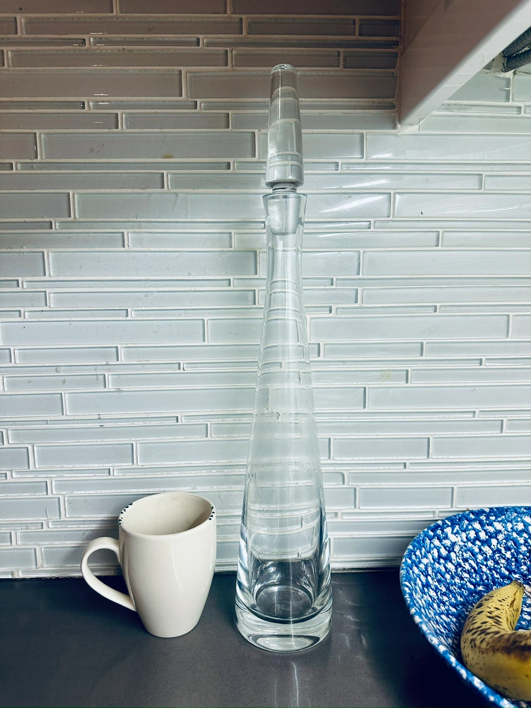 NEW ROSENTHAL GLASS CRYSTAL LIQUOR DECANTER MID CENTURY MODERN