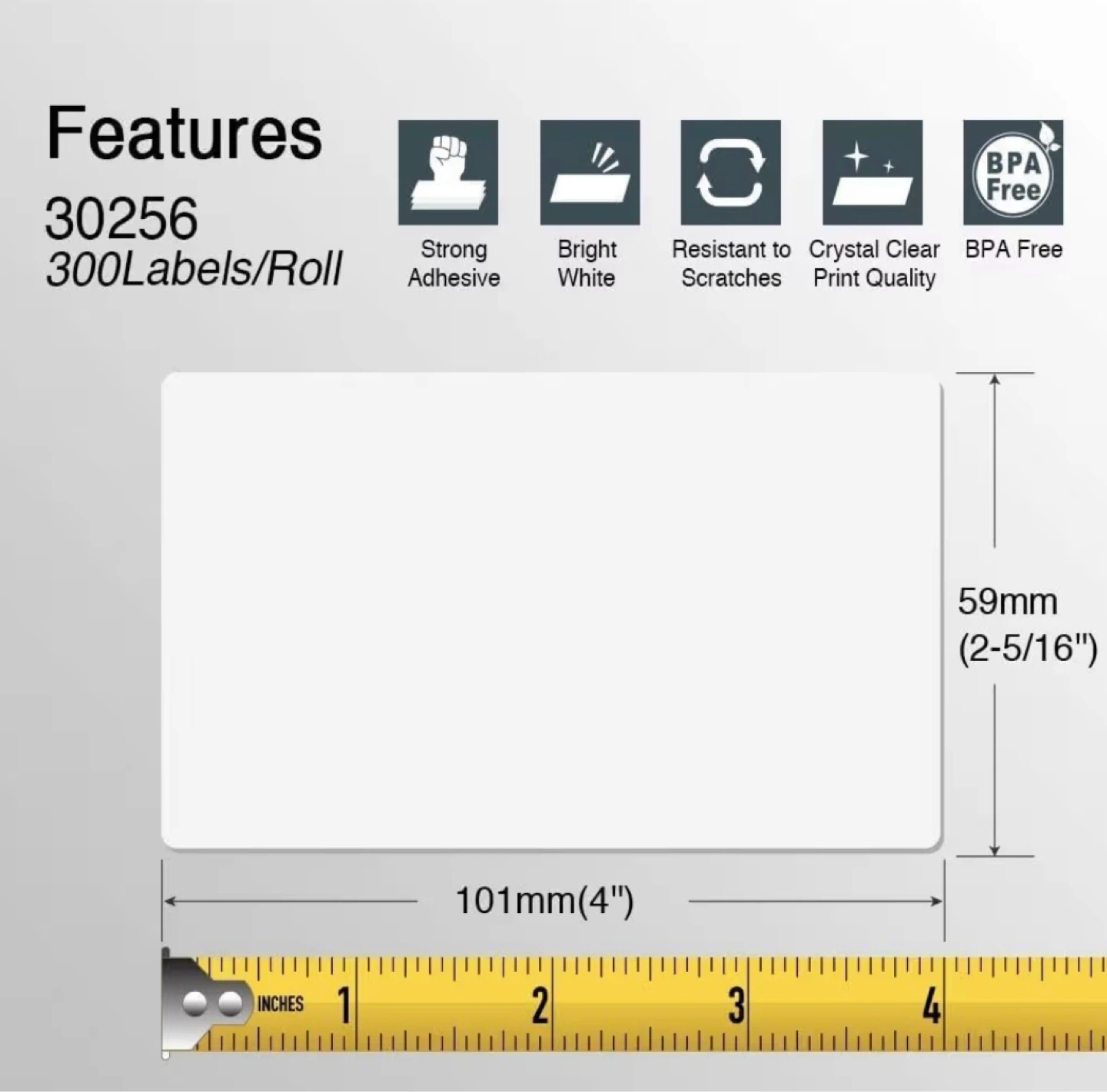 BETCKEY - Compatible DYMO 30256 (2-5/16" x 4") Shipping Labels - photo 4
