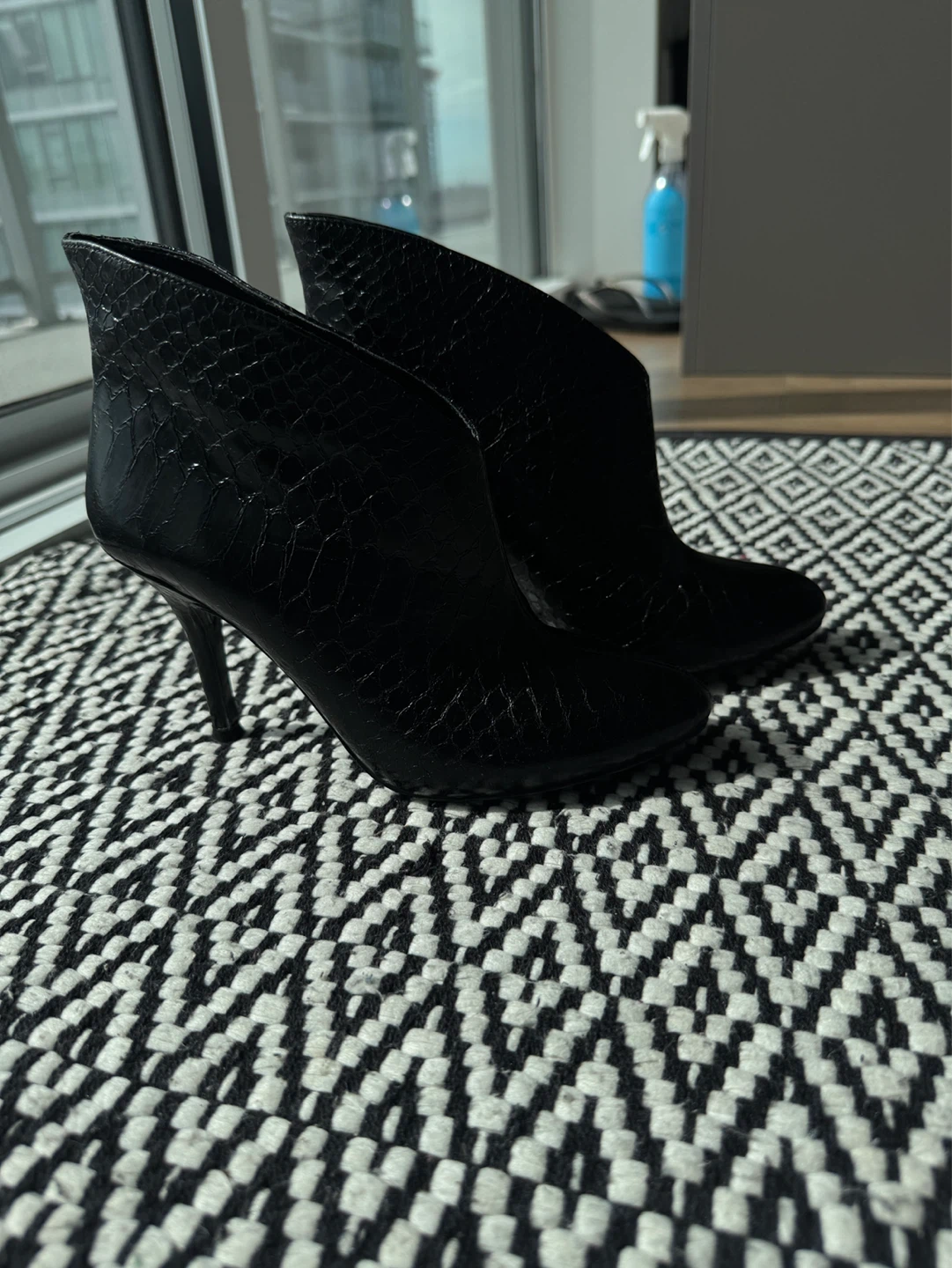 Vince Camuto Black Embossed Ankle Boots - photo 4