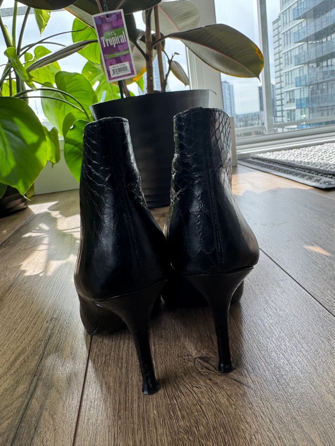 Vince Camuto Black Embossed Ankle Boots - photo 5