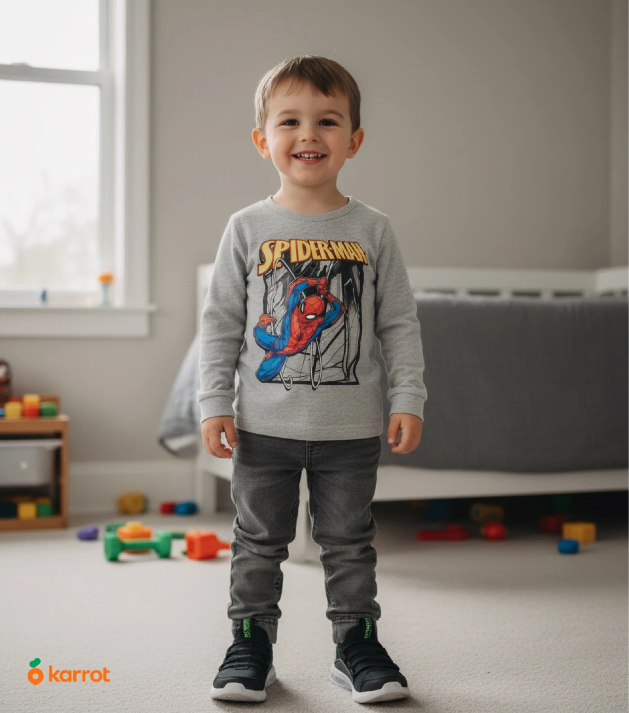 Spider-Man Grey Long Sleeve Shirt.SIZE 5T - photo 2