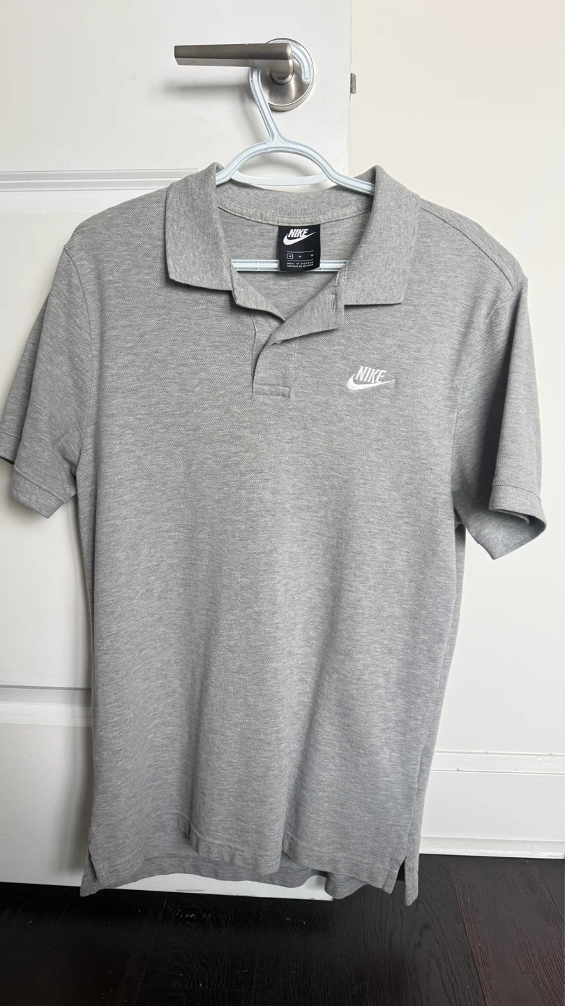 Nike Grey Polo Shirt - Size Medium