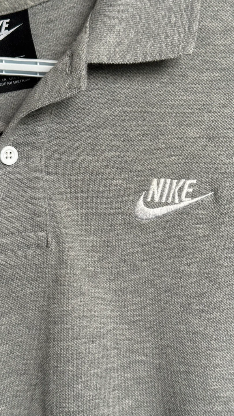 Nike Grey Polo Shirt - Size Medium - photo 3