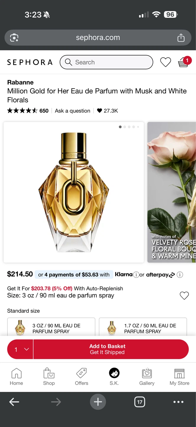 Rabanne Million Gold for Her Eau de Parfum 90 ml - photo 4