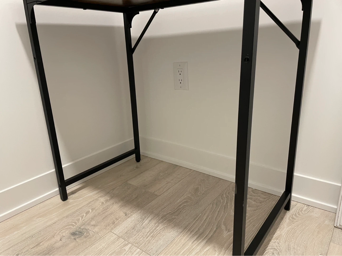 Rustic Wood Desk with Black Metal Frame - photo 4