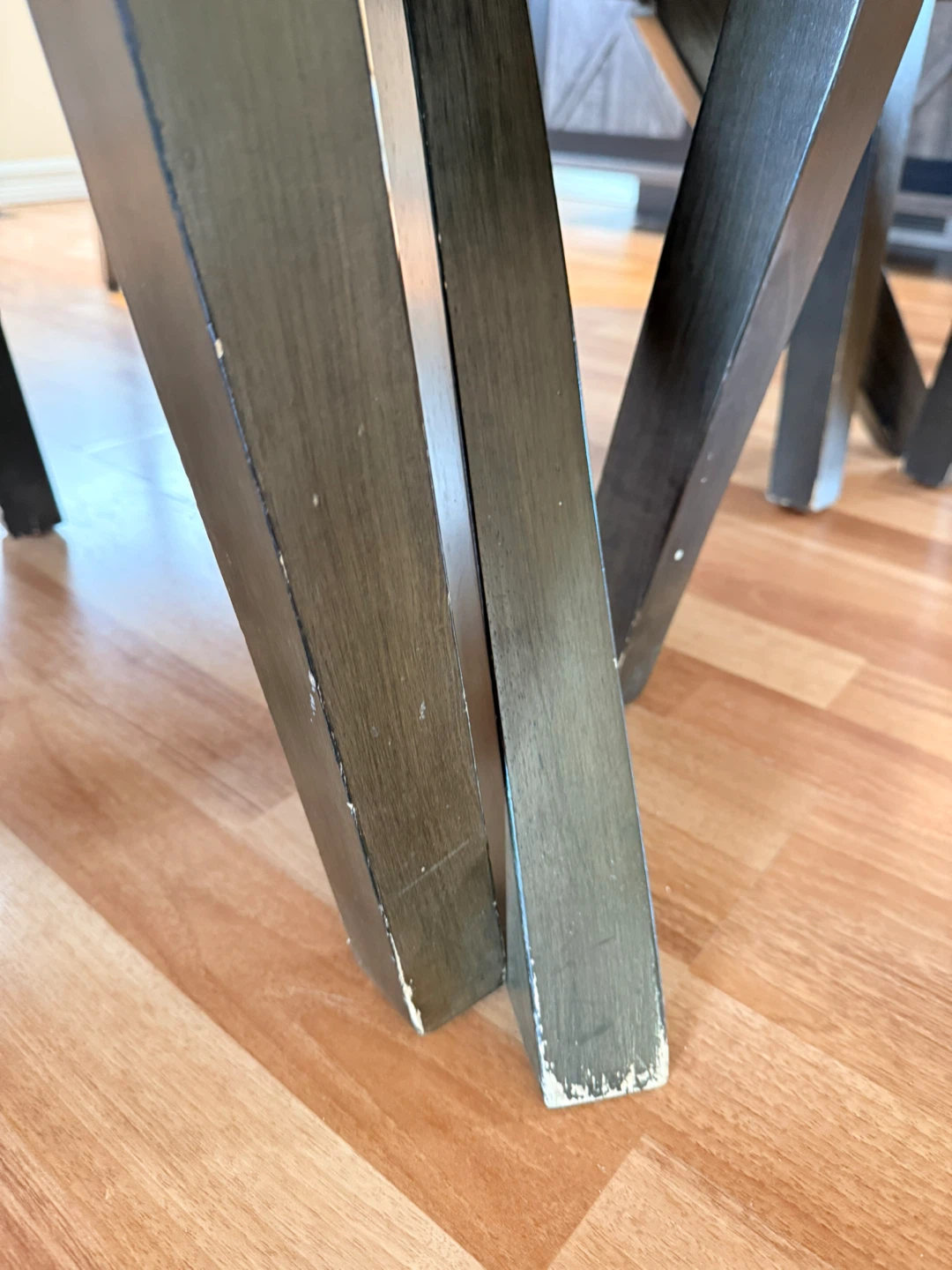 Dining Table and 4 Chairs Set - Grey Fabric - photo 2