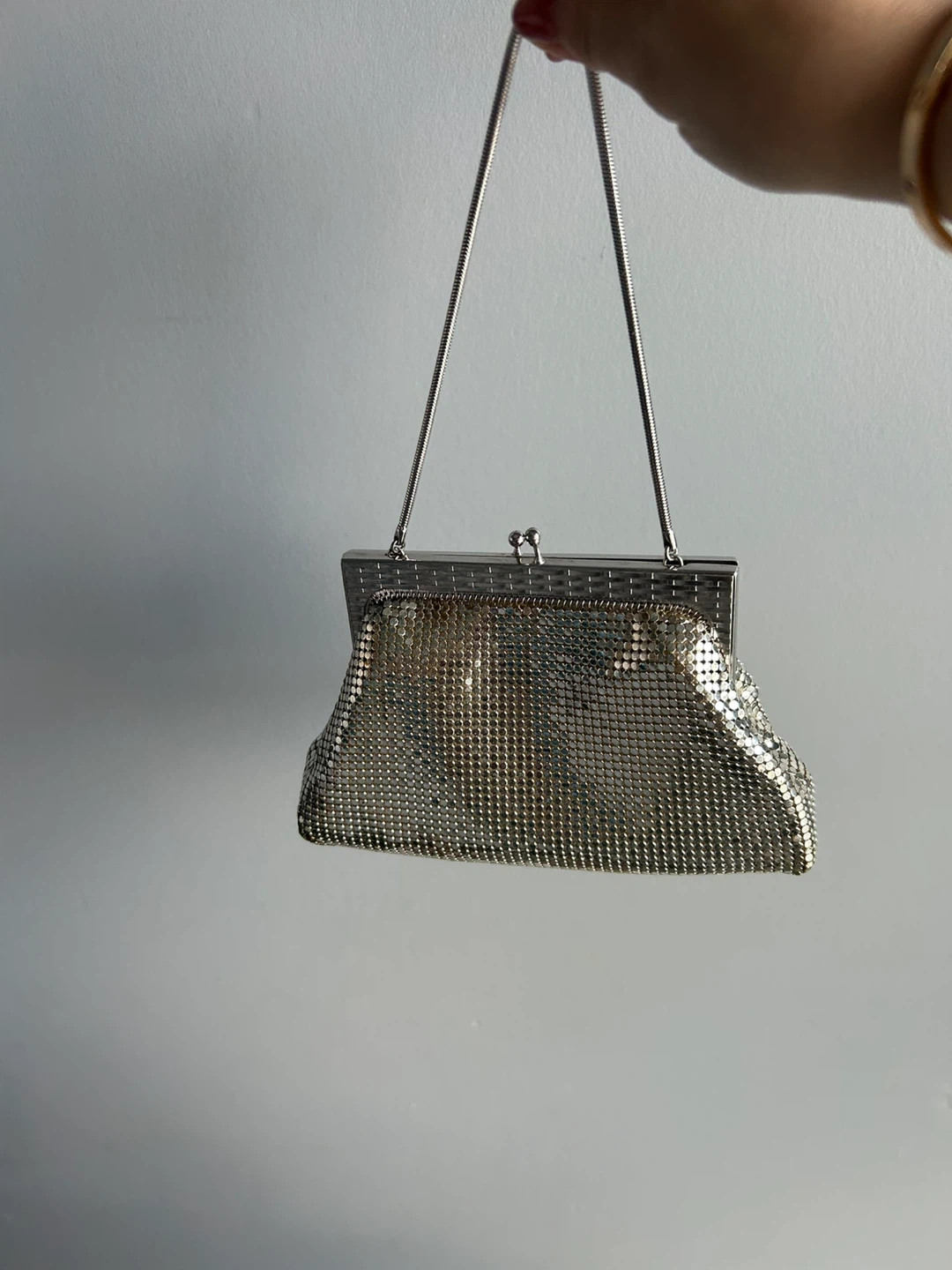 Park Lane Silver Mesh Evening Clutch with Box