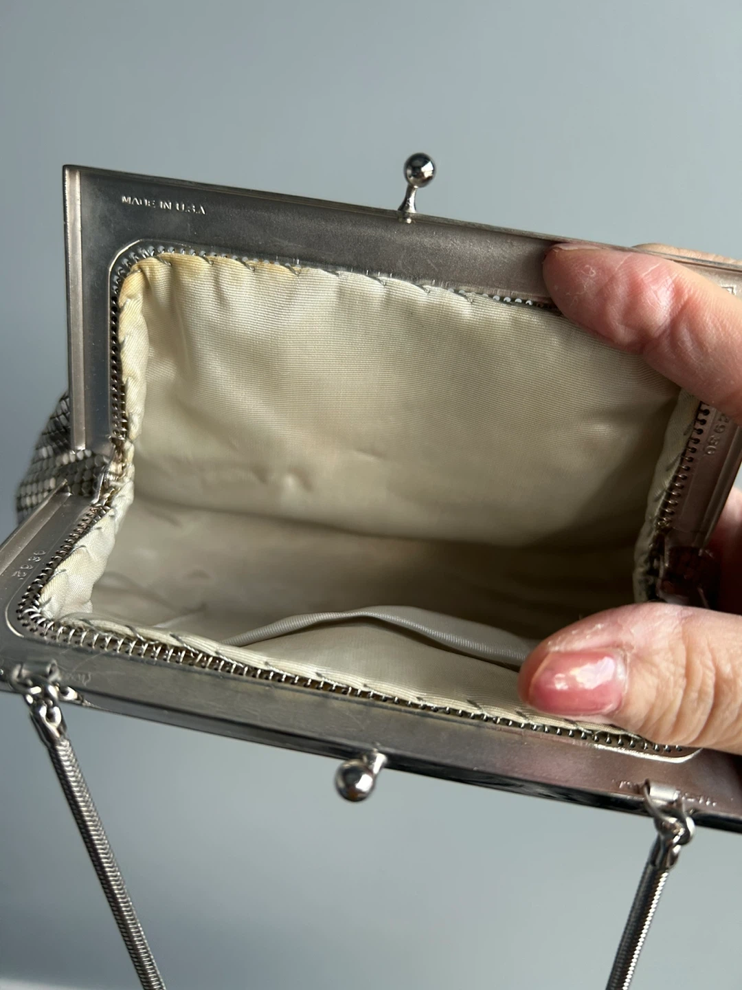 Park Lane Silver Mesh Evening Clutch with Box - photo 3