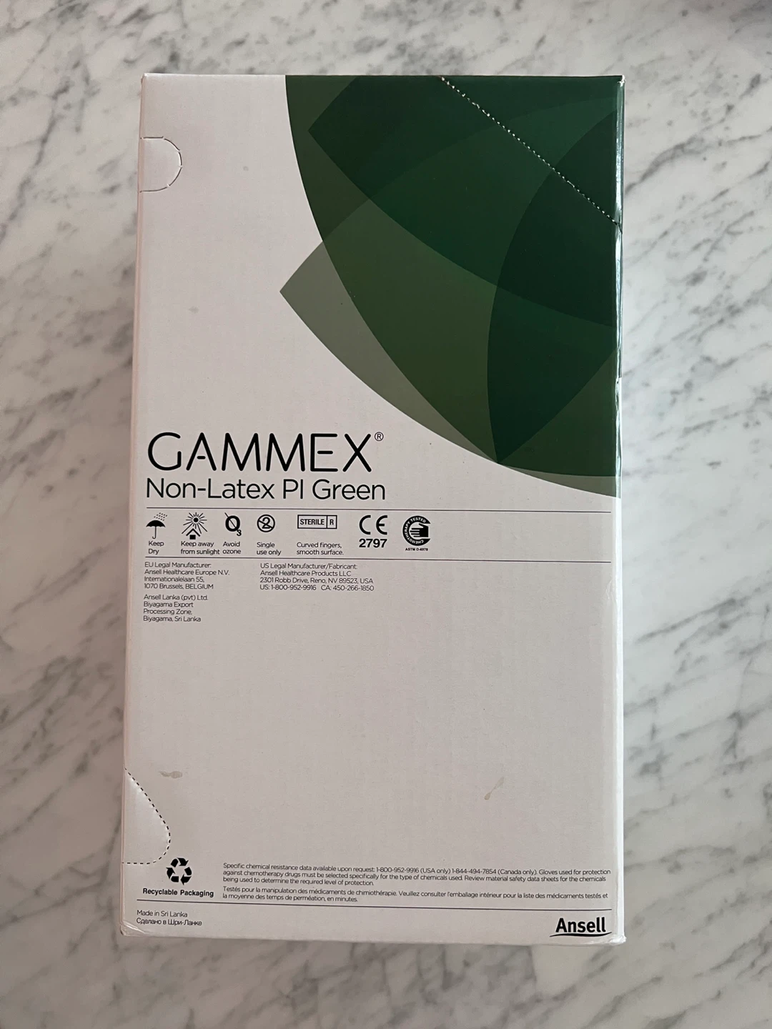 GAMMEX Non-Latex PI Green Gloves Size 9 - photo 3