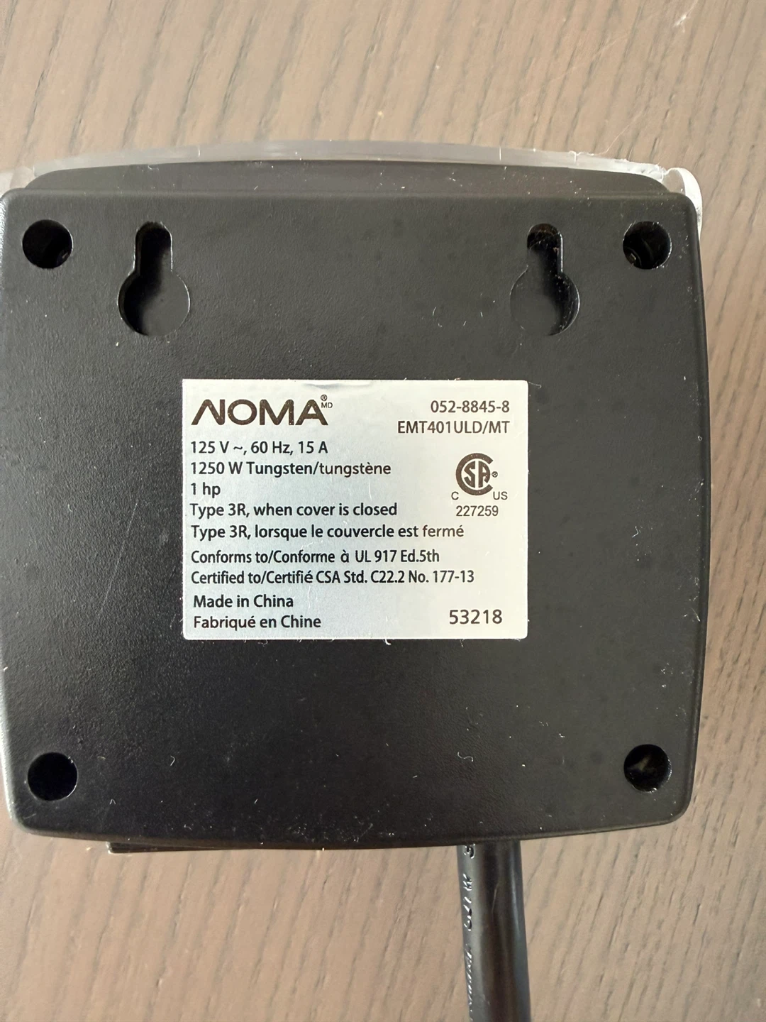 Noma Mechanical Outlet Timer - photo 2